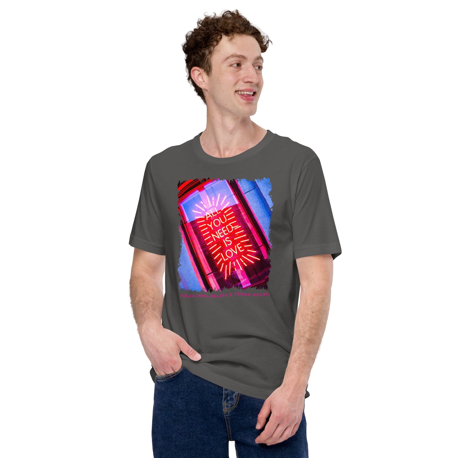 All you need is Love ❤️ - Unisex Crew Neck t-shirt (Available in Various Colors 💖💙💜) - The Grateful Hearts