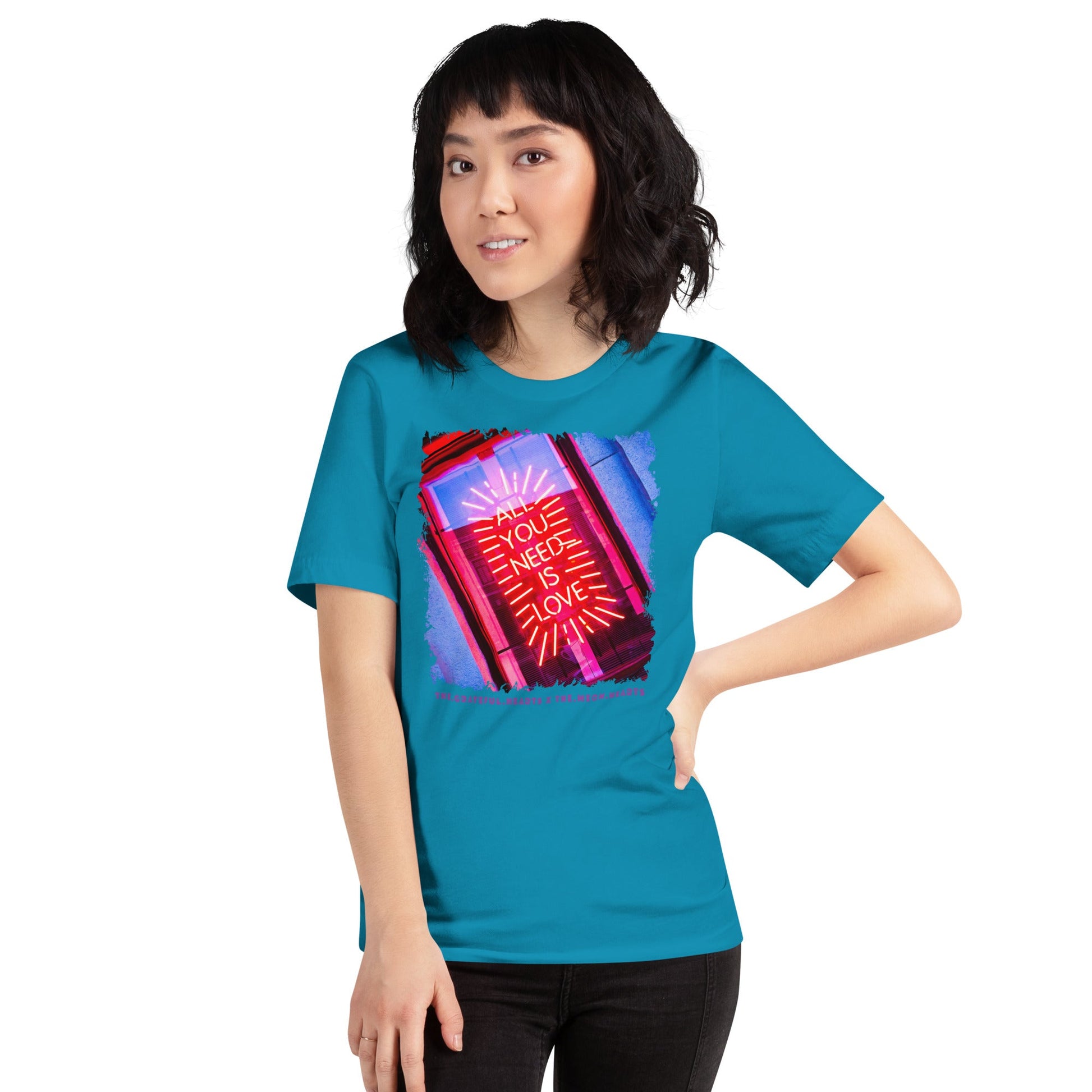 All you need is Love ❤️ - Unisex Crew Neck t-shirt (Available in Various Colors 💖💙💜) - The Grateful Hearts