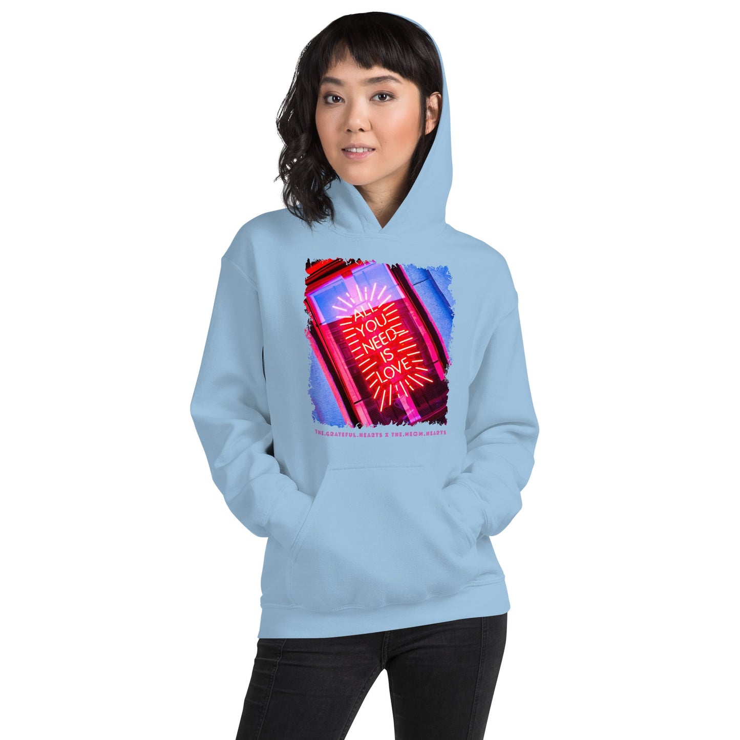 All you need is Love ❤️ - Unisex Heavy Blend Hoodie (Available in Various Colors 💖💙💜) - The Grateful Hearts