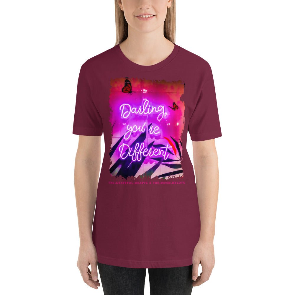 Darling You're Different ❤️ - Unisex Crew Neck t-shirt (Available in Various Colors 💖💙💜) - The Grateful Hearts