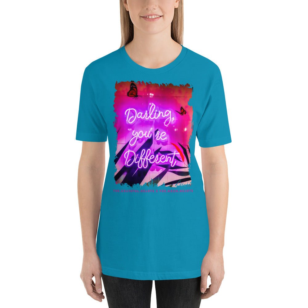 Darling You're Different ❤️ - Unisex Crew Neck t-shirt (Available in Various Colors 💖💙💜) - The Grateful Hearts