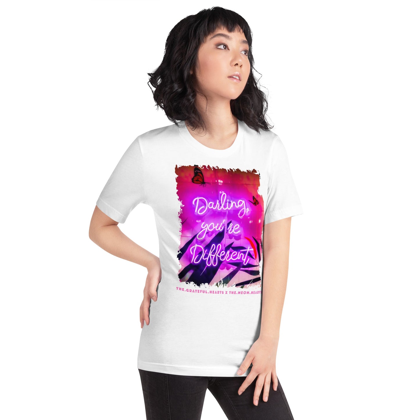 Darling You're Different ❤️ - Unisex Crew Neck t-shirt (Available in Various Colors 💖💙💜) - The Grateful Hearts