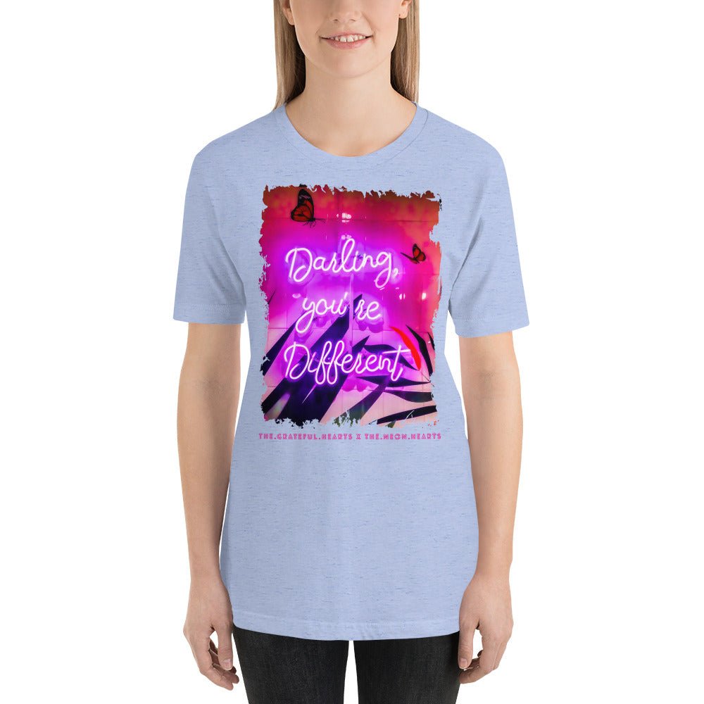 Darling You're Different ❤️ - Unisex Crew Neck t-shirt (Available in Various Colors 💖💙💜) - The Grateful Hearts