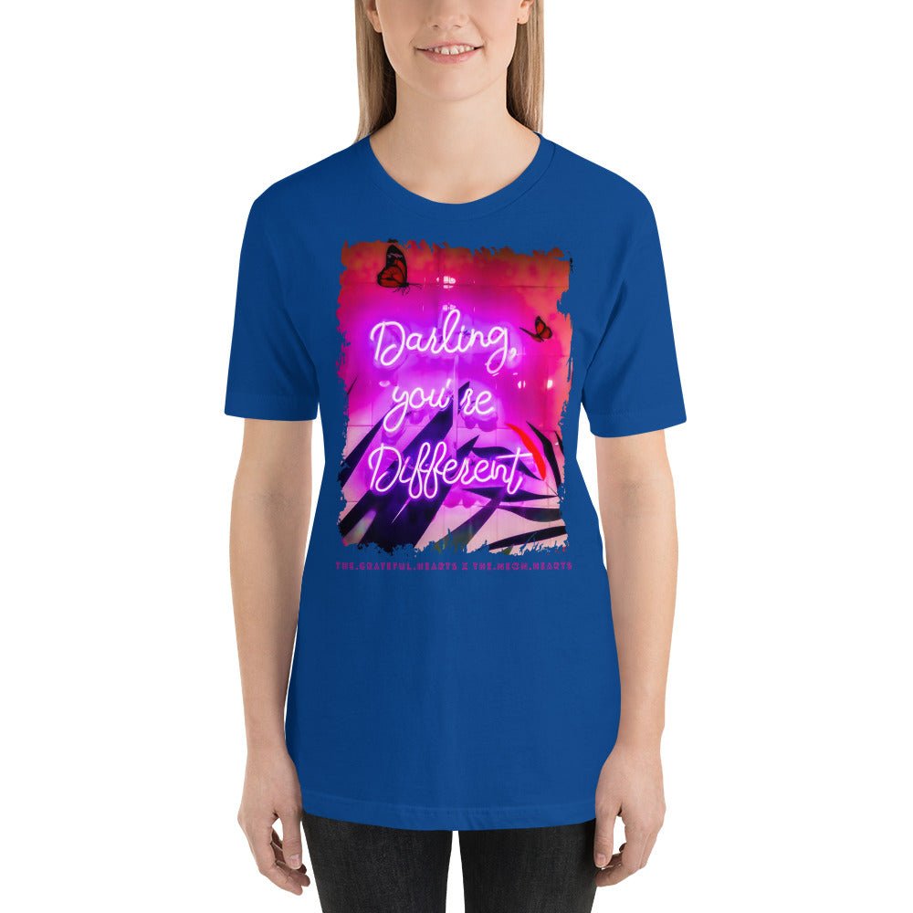 Darling You're Different ❤️ - Unisex Crew Neck t-shirt (Available in Various Colors 💖💙💜) - The Grateful Hearts