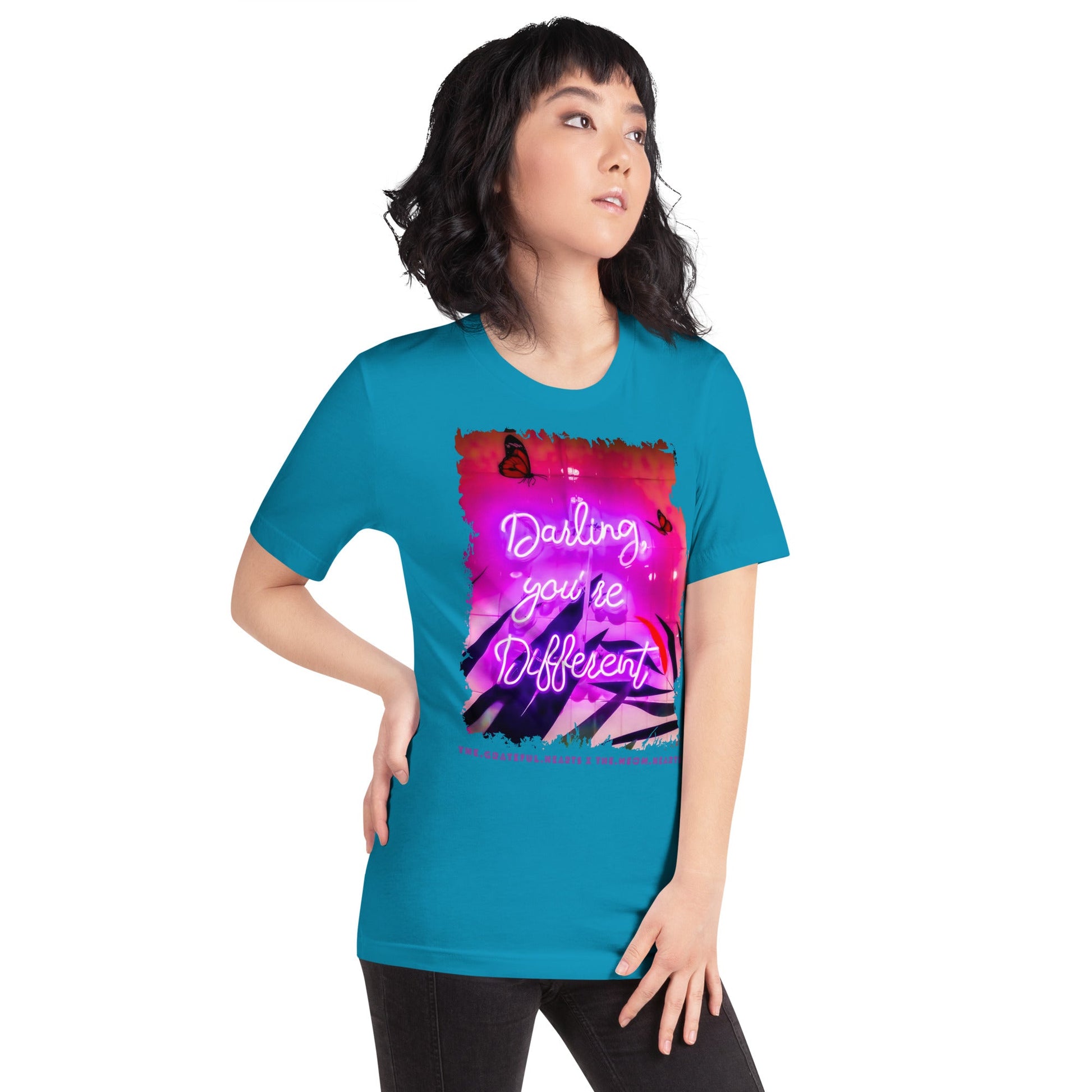 Darling You're Different ❤️ - Unisex Crew Neck t-shirt (Available in Various Colors 💖💙💜) - The Grateful Hearts