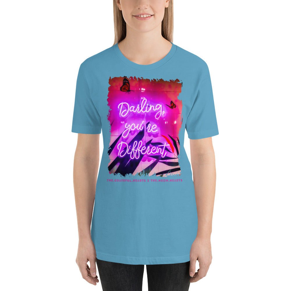 Darling You're Different ❤️ - Unisex Crew Neck t-shirt (Available in Various Colors 💖💙💜) - The Grateful Hearts