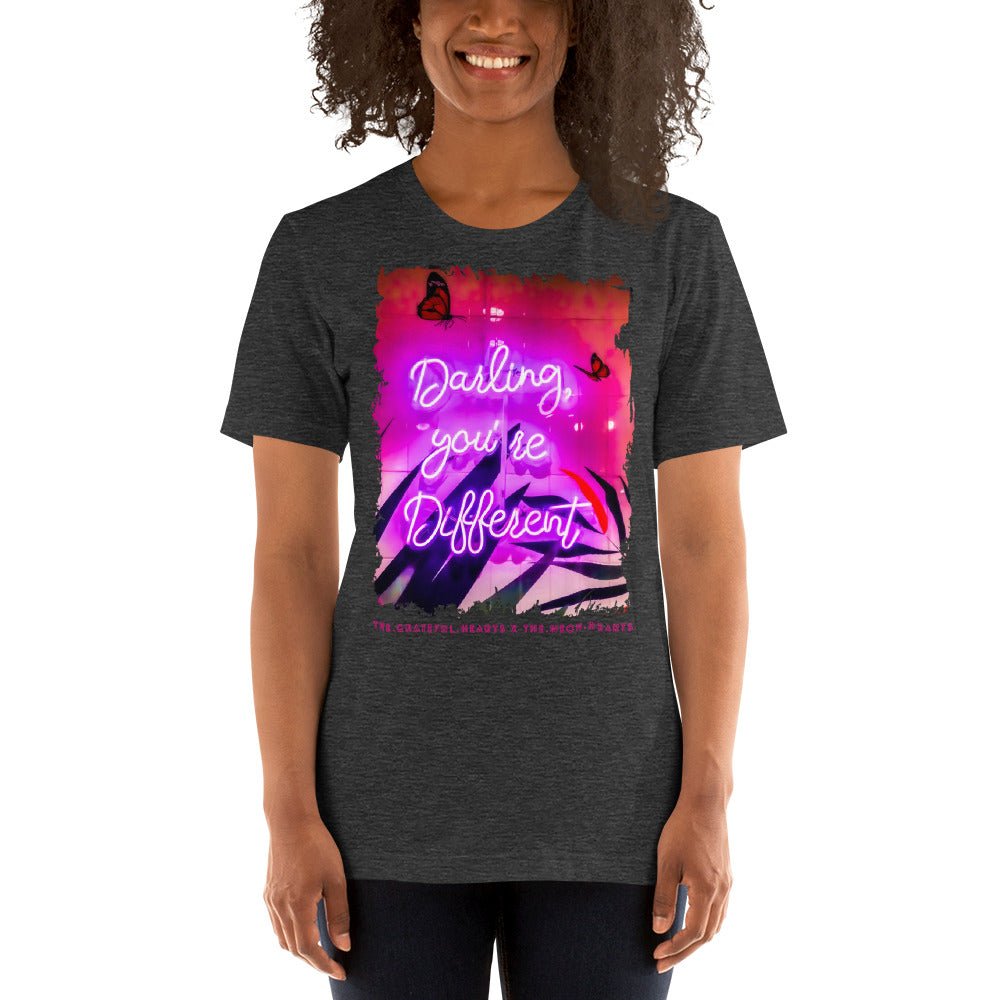 Darling You're Different ❤️ - Unisex Crew Neck t-shirt (Available in Various Colors 💖💙💜) - The Grateful Hearts