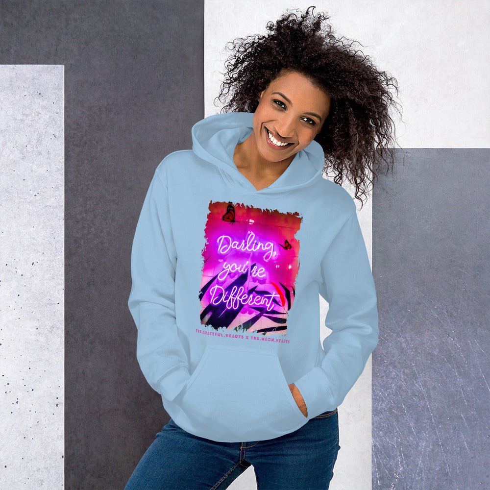 Darling You're Different ❤️ - Unisex Heavy Blend Hoodie (Available in Various Colors 💖💙💜) - The Grateful Hearts