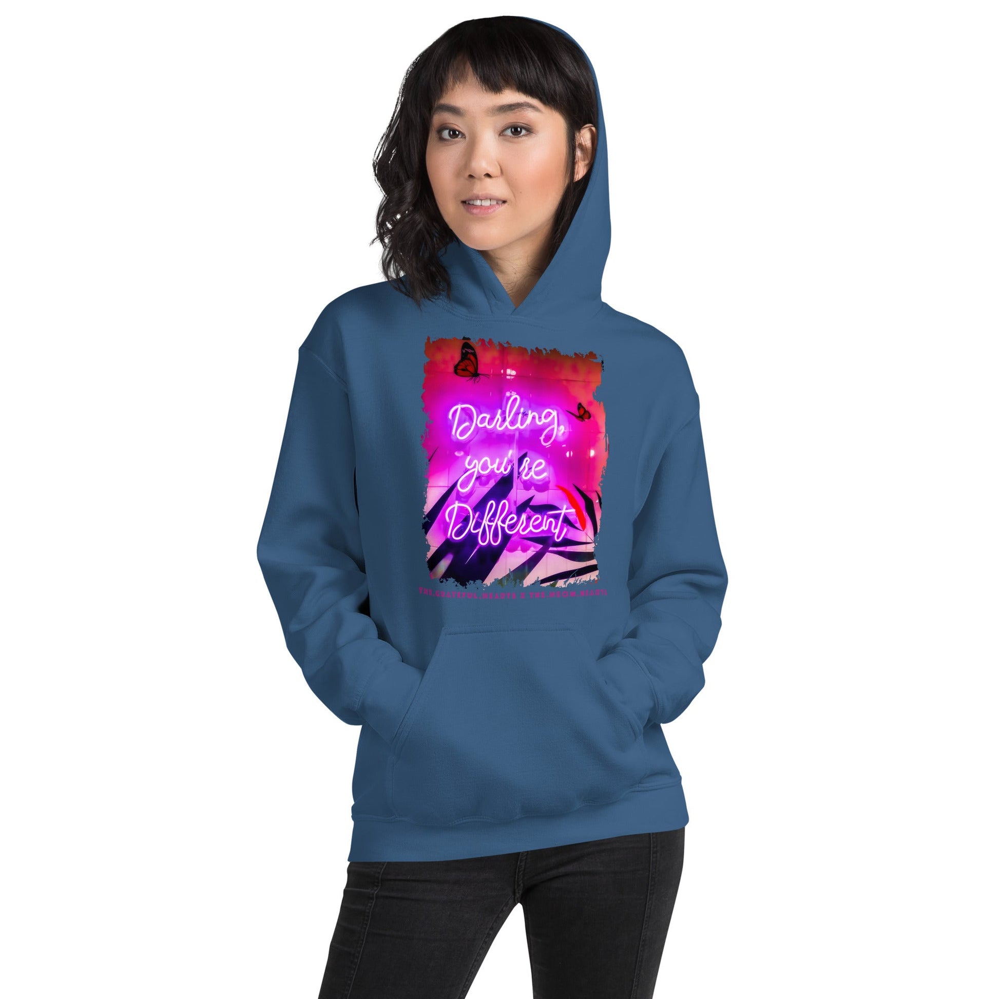Darling You're Different ❤️ - Unisex Heavy Blend Hoodie (Available in Various Colors 💖💙💜) - The Grateful Hearts