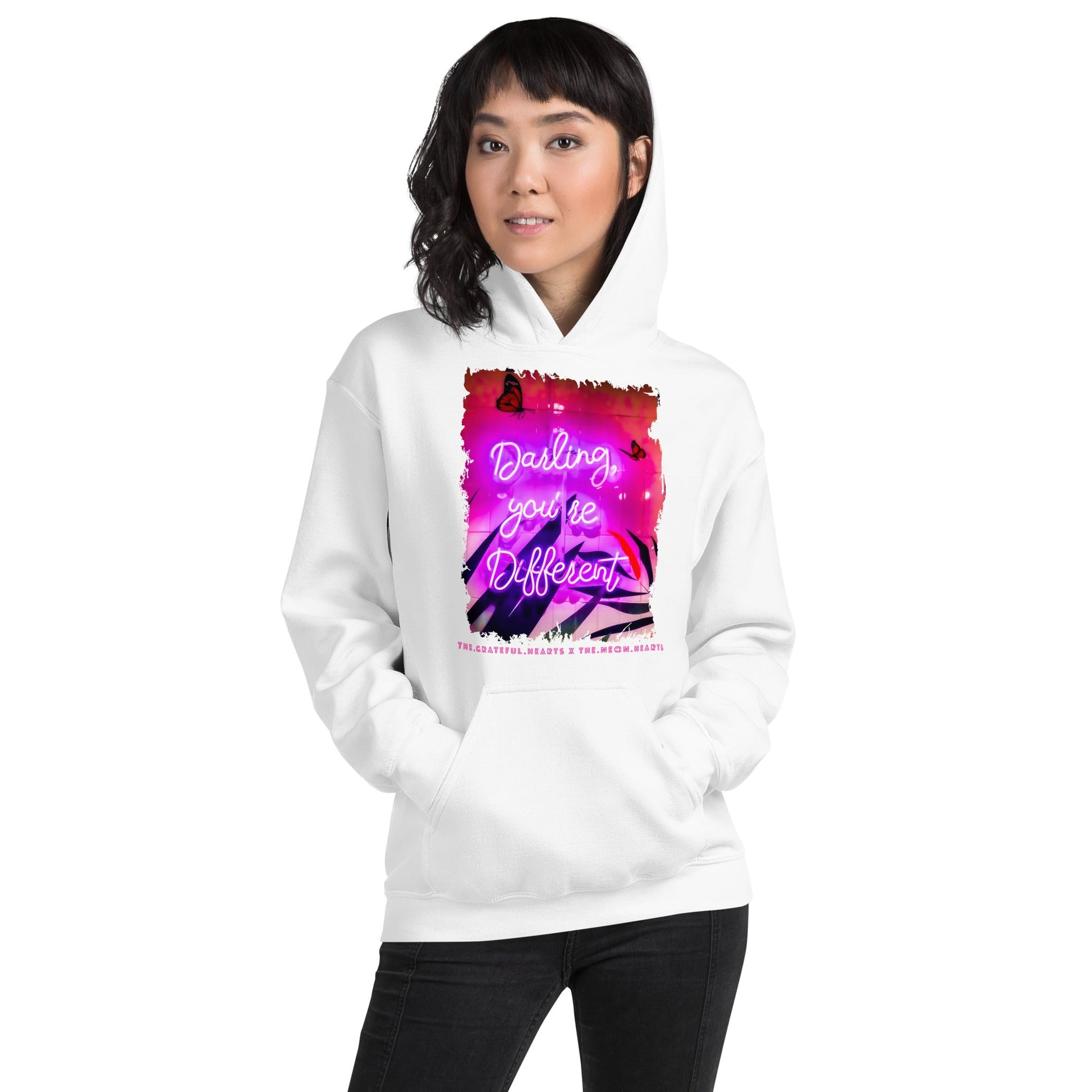 Darling You're Different ❤️ - Unisex Heavy Blend Hoodie (Available in Various Colors 💖💙💜) - The Grateful Hearts