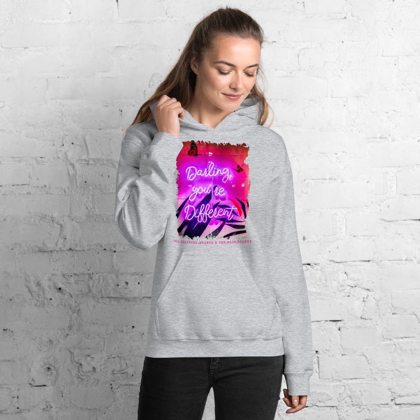 Darling You're Different ❤️ - Unisex Heavy Blend Hoodie (Available in Various Colors 💖💙💜) - The Grateful Hearts