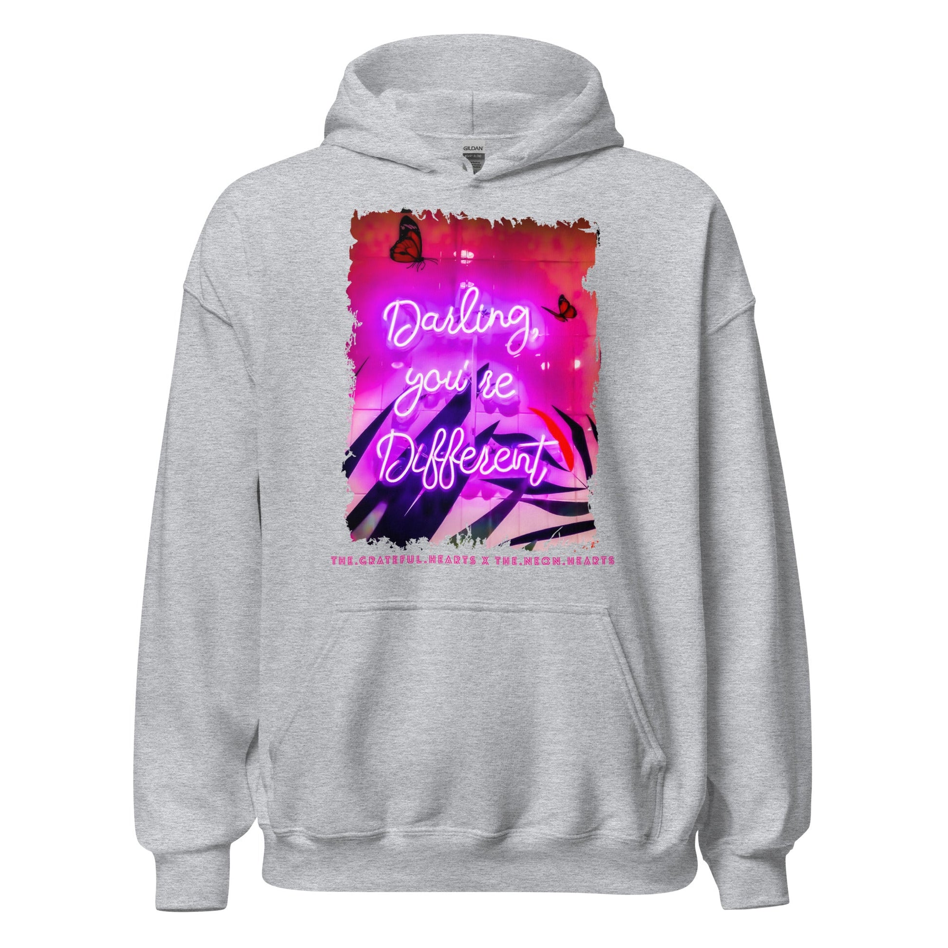 Darling You're Different ❤️ - Unisex Heavy Blend Hoodie (Available in Various Colors 💖💙💜) - The Grateful Hearts