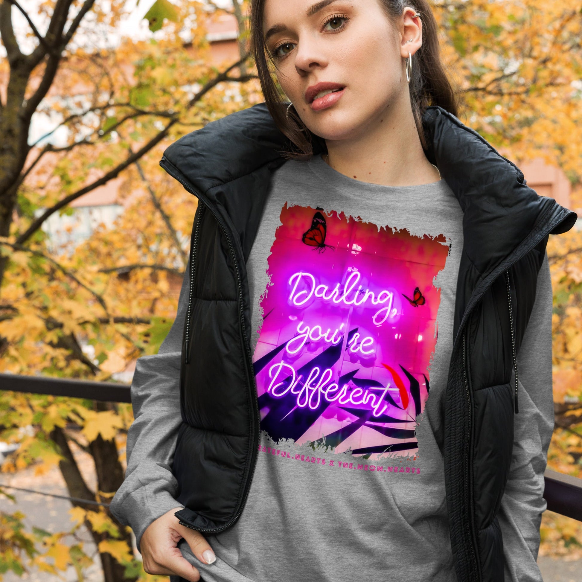 Darling You're Different ❤️ - Unisex Long Sleeve t-shirt (Available in Various Colors 💖💙💜) - The Grateful Hearts