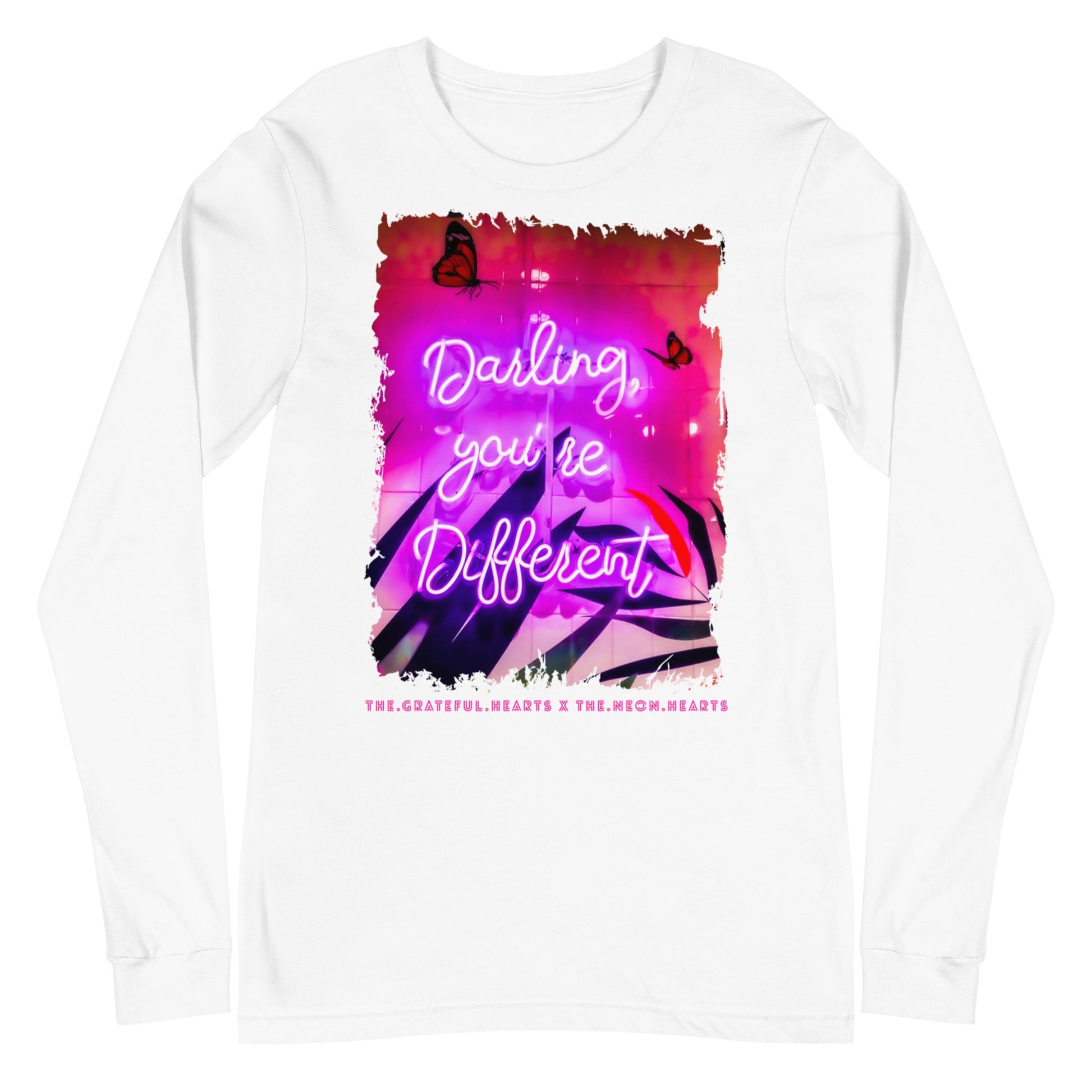 Darling You're Different ❤️ - Unisex Long Sleeve t-shirt (Available in Various Colors 💖💙💜) - The Grateful Hearts