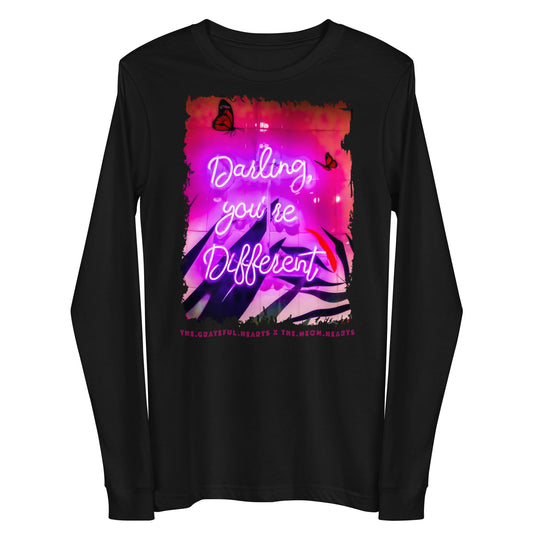 Darling You're Different ❤️ - Unisex Long Sleeve t-shirt (Available in Various Colors 💖💙💜) - The Grateful Hearts