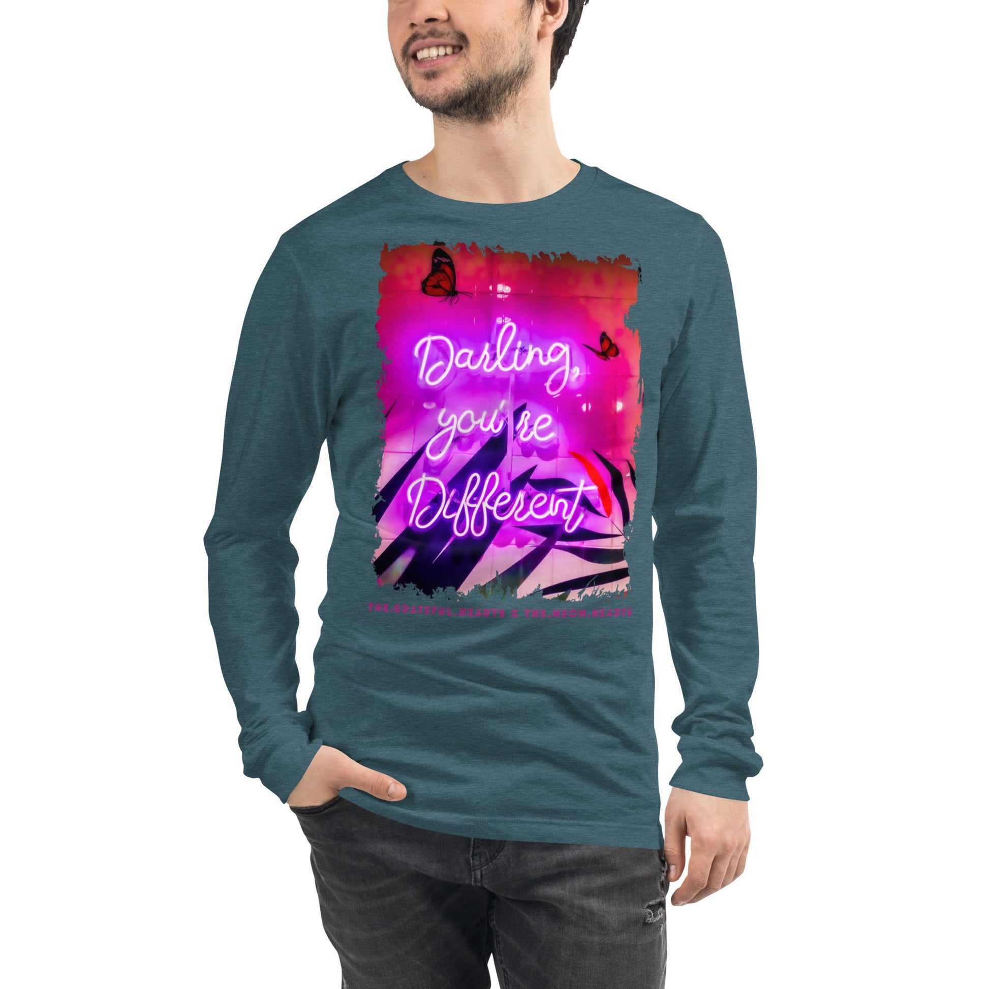 Darling You're Different ❤️ - Unisex Long Sleeve t-shirt (Available in Various Colors 💖💙💜) - The Grateful Hearts