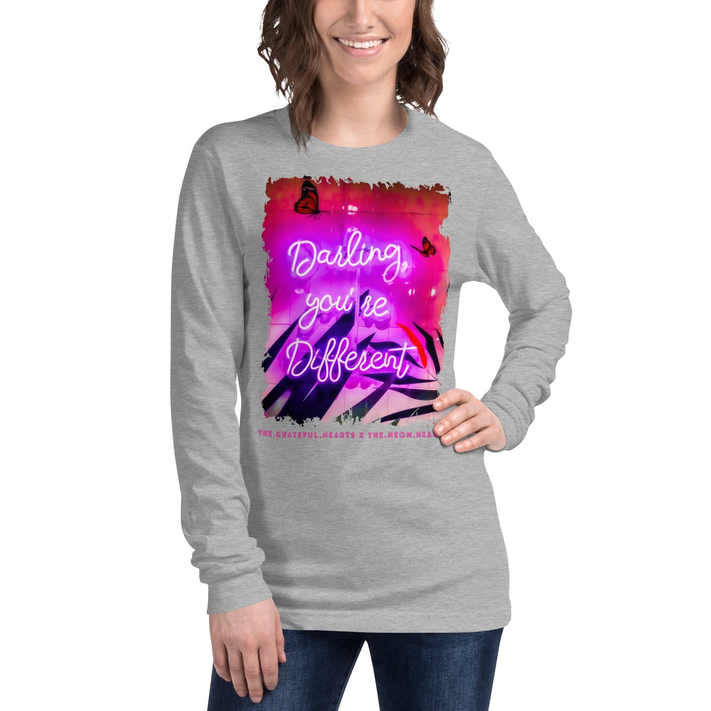 Darling You're Different ❤️ - Unisex Long Sleeve t-shirt (Available in Various Colors 💖💙💜) - The Grateful Hearts