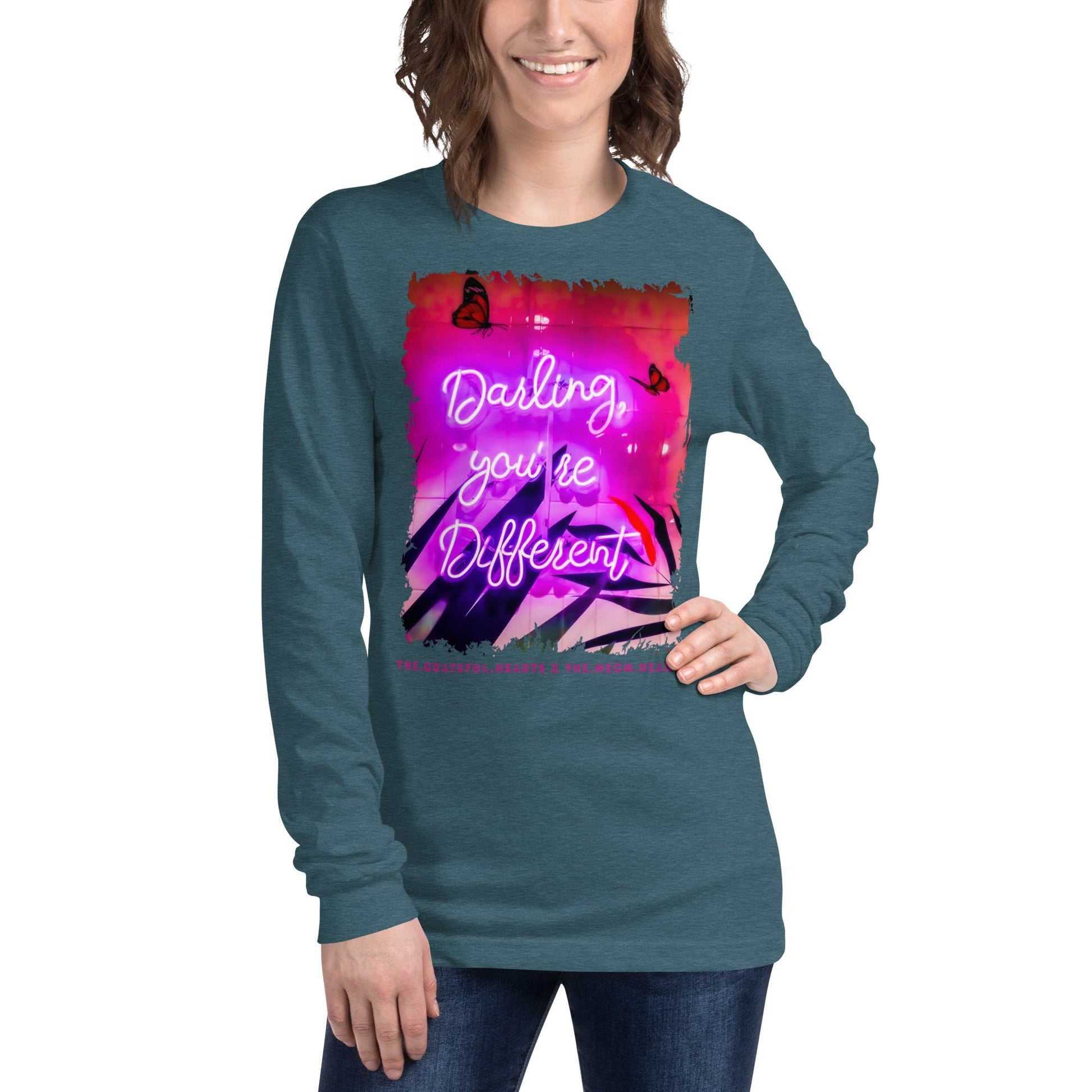 Darling You're Different ❤️ - Unisex Long Sleeve t-shirt (Available in Various Colors 💖💙💜) - The Grateful Hearts