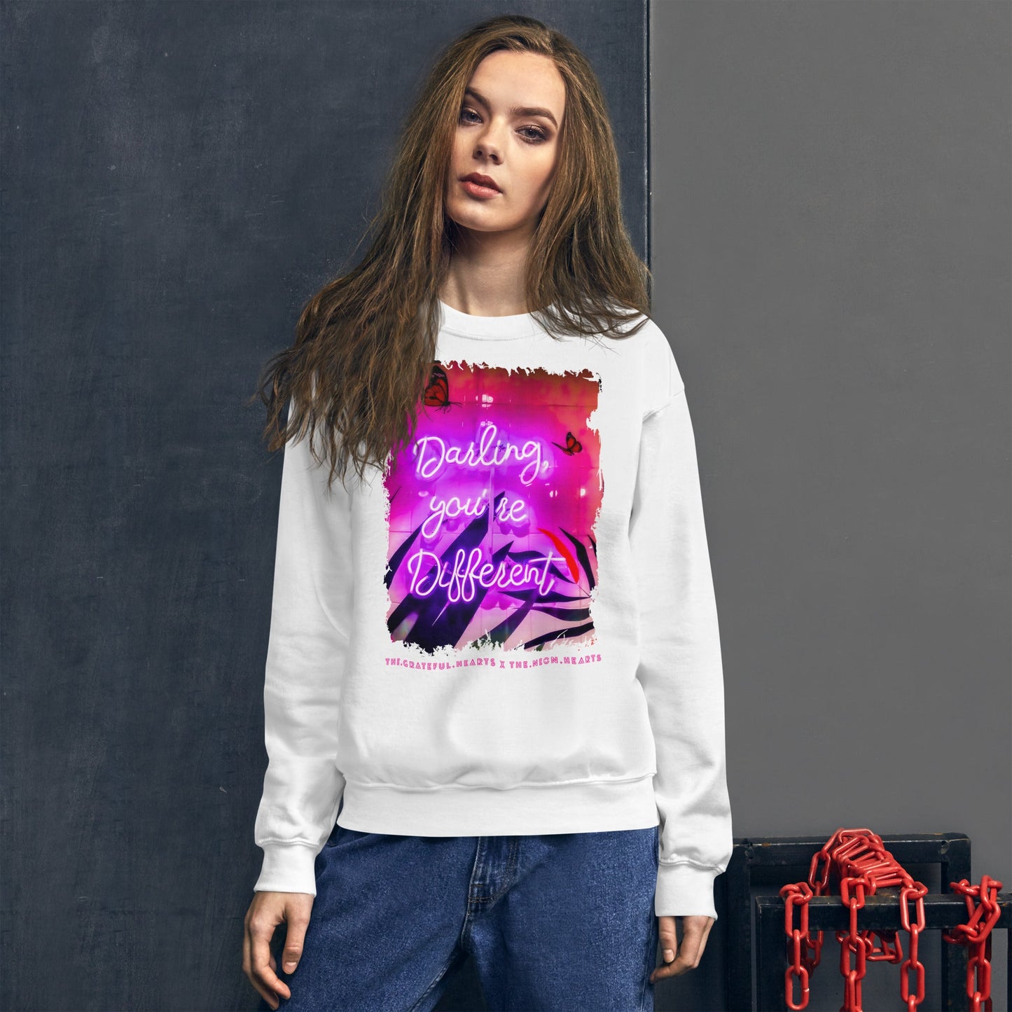 Darling You're Different ❤️ - Unisex Sweatshirt (Available in Various Colors 💖💙💜) - The Grateful Hearts