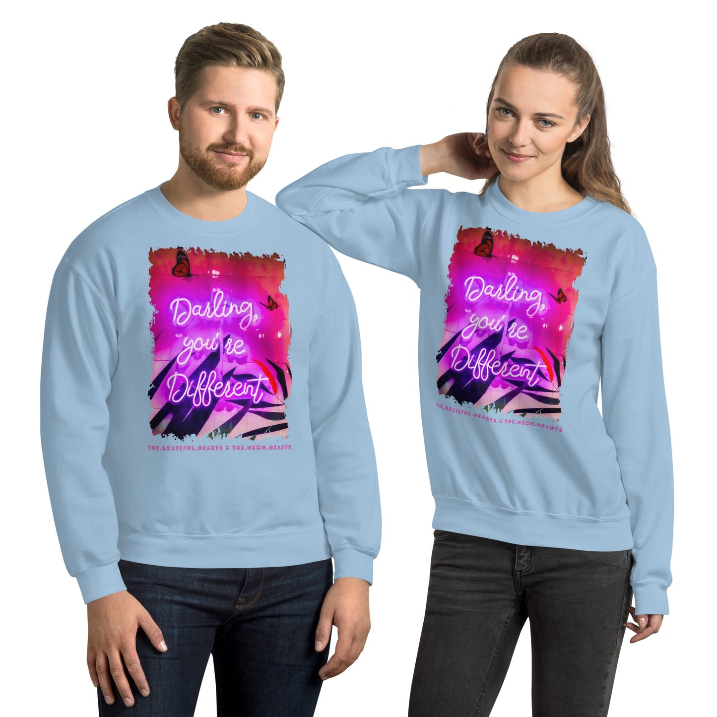 Darling You're Different ❤️ - Unisex Sweatshirt (Available in Various Colors 💖💙💜) - The Grateful Hearts