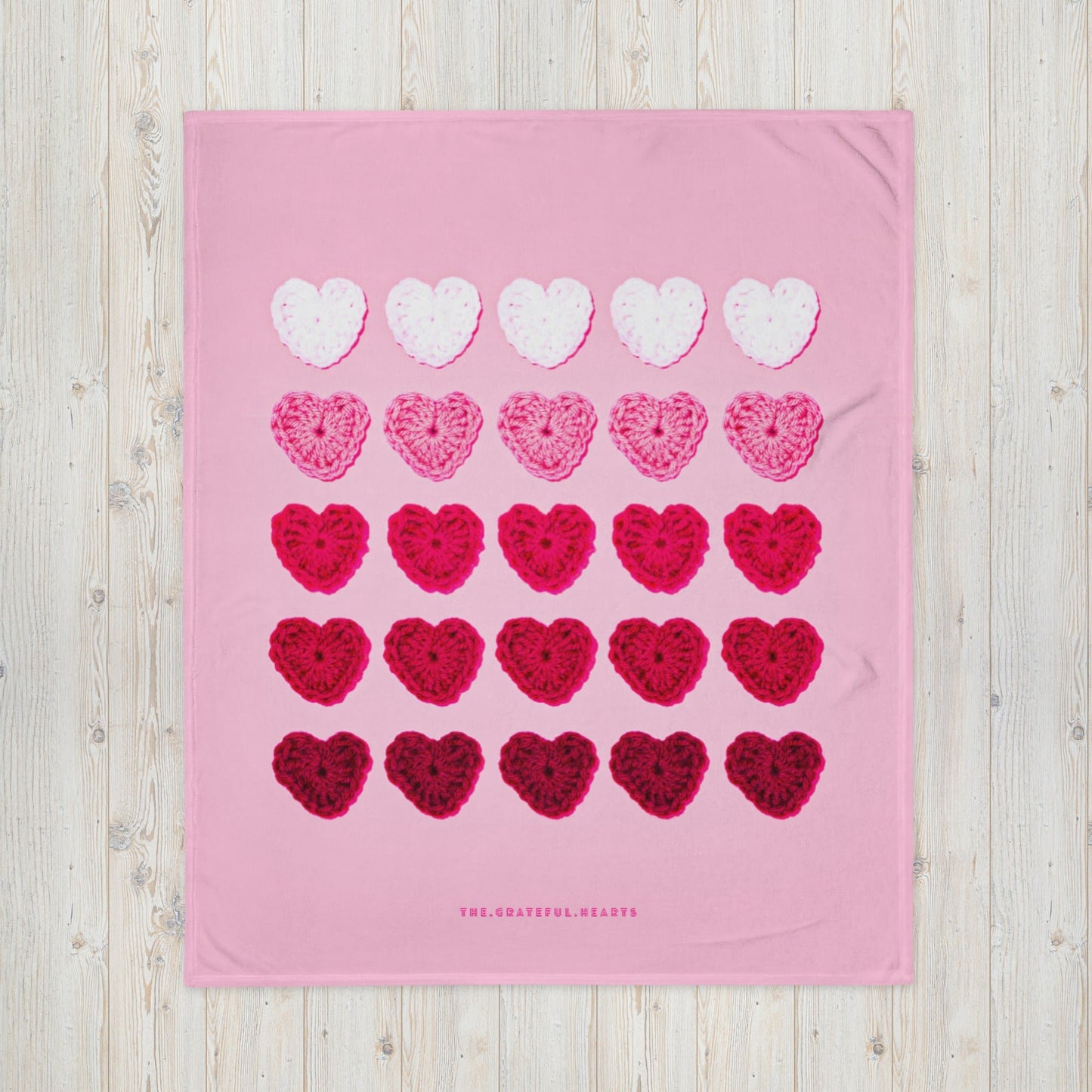 Fabric Hearts ❤️ Throw Blanket - The Grateful Hearts