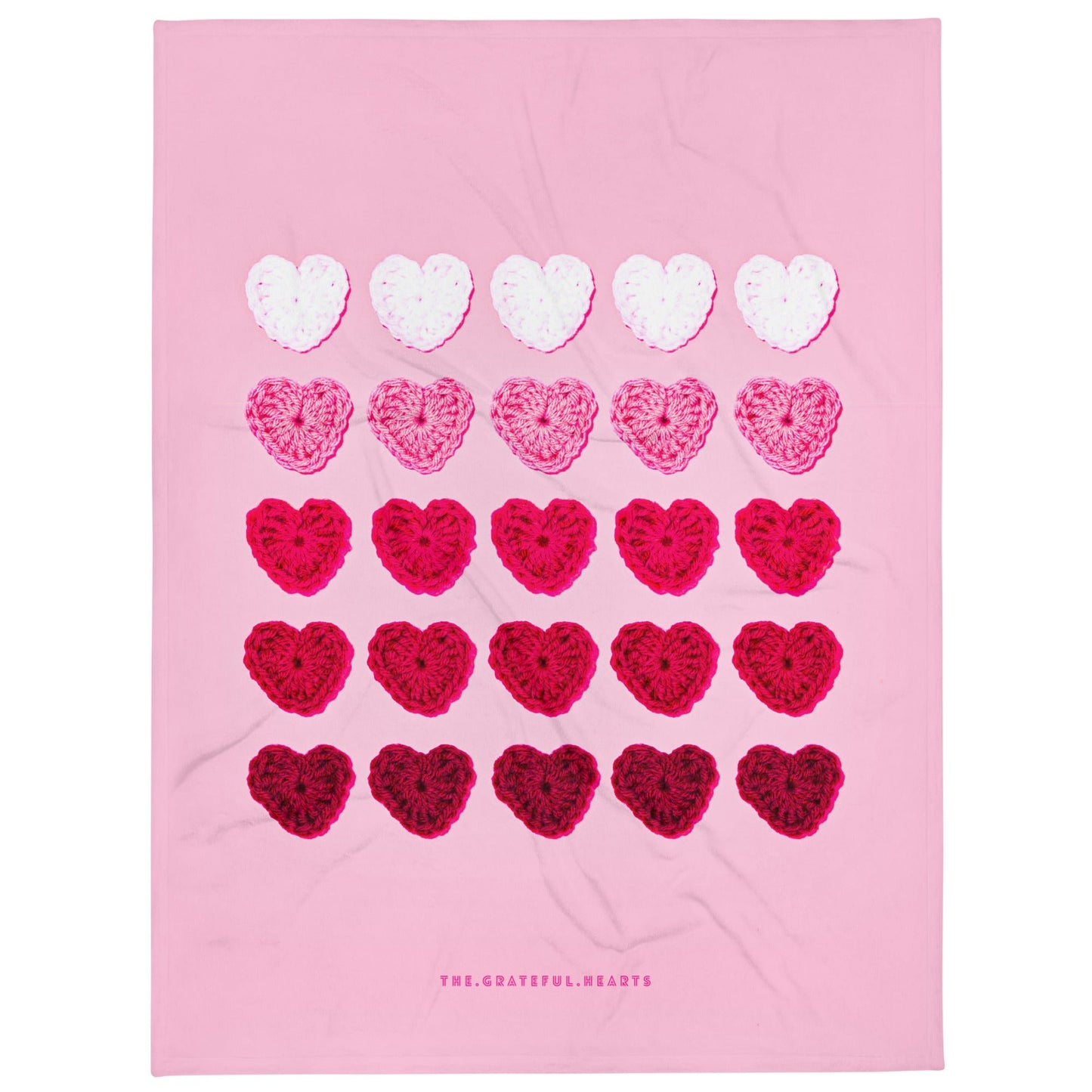 Fabric Hearts ❤️ Throw Blanket - The Grateful Hearts