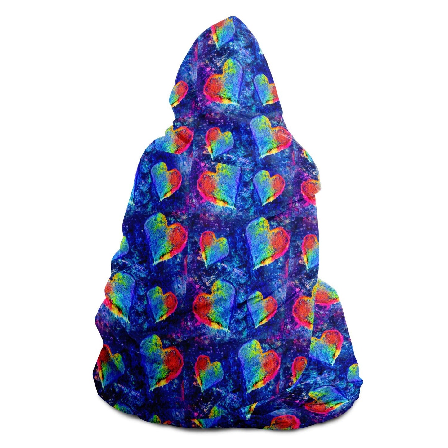 Glitter Hearts Hooded Blanket (Available in Premium Sherpa & Micro Fleece) - The Grateful Hearts