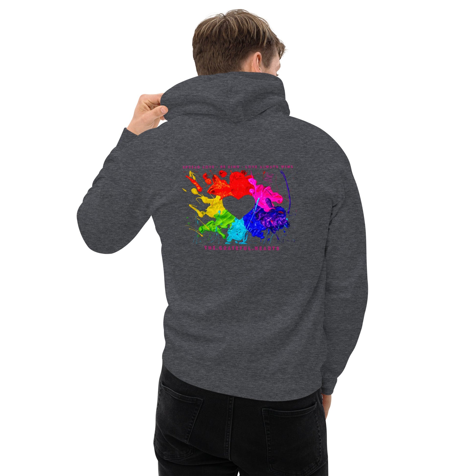 Heart Splash Heavy Blend Unisex Hoodie (Various Colorways available) - The Grateful Hearts