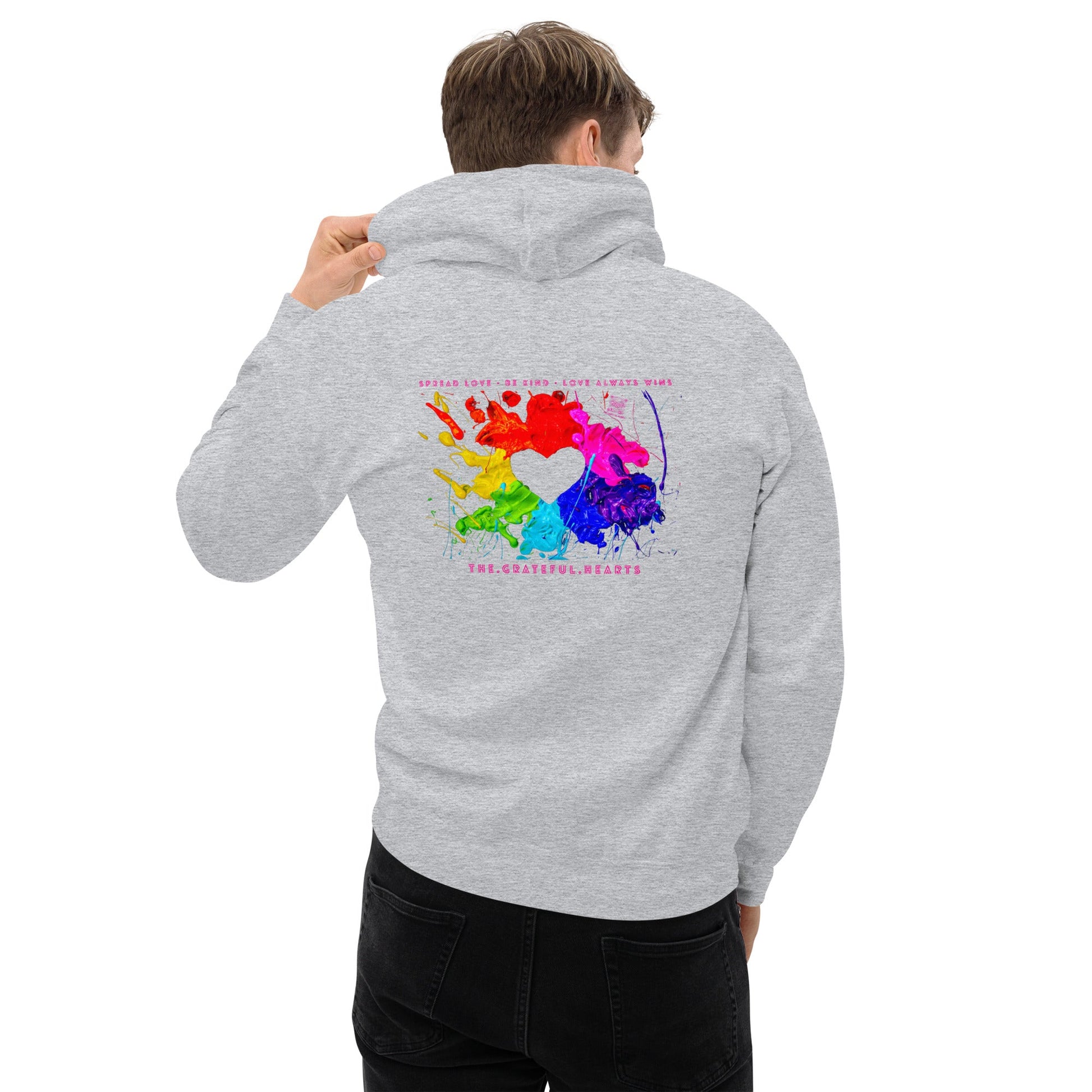 Heart Splash Heavy Blend Unisex Hoodie (Various Colorways available) - The Grateful Hearts