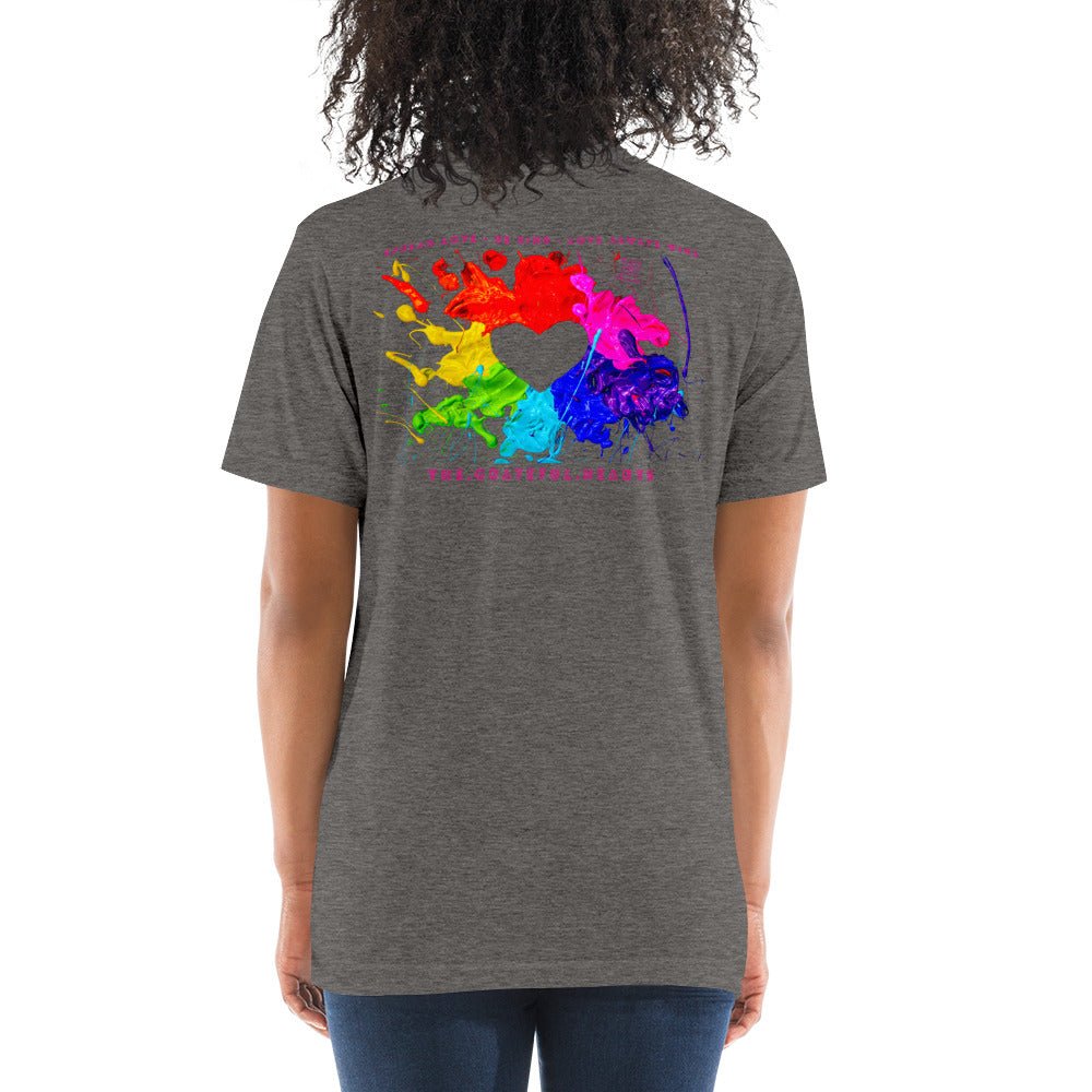 Heart Splash Tri-Blend Short Sleeve t-shirt - The Grateful Hearts