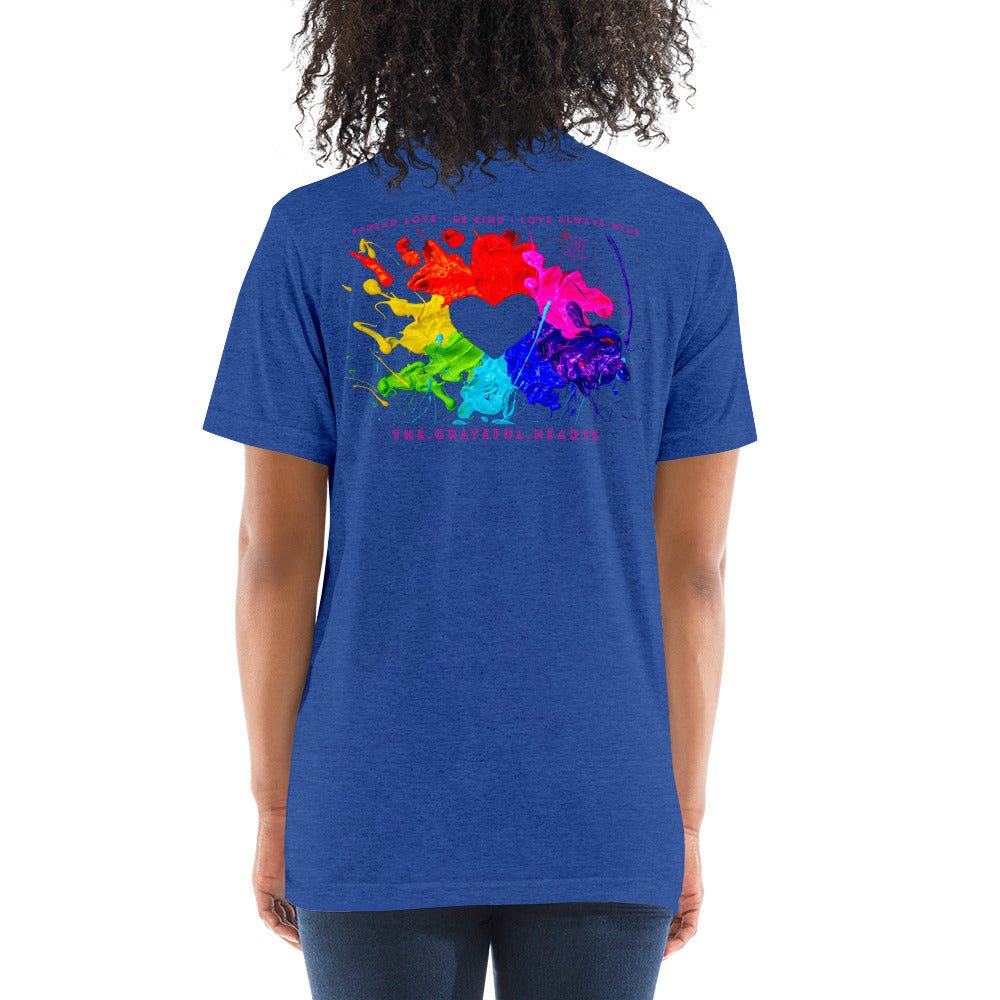 Heart Splash Tri-Blend Short Sleeve t-shirt - The Grateful Hearts