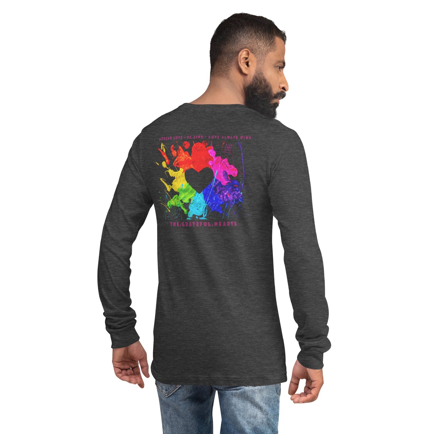 Heart Splash Unisex Long Sleeve Tee - The Grateful Hearts