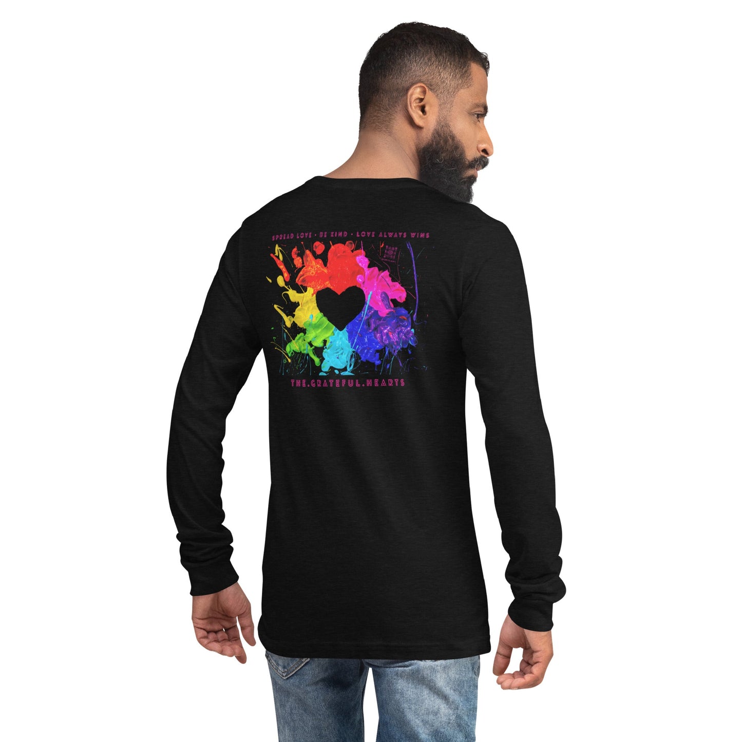 Heart Splash Unisex Long Sleeve Tee - The Grateful Hearts