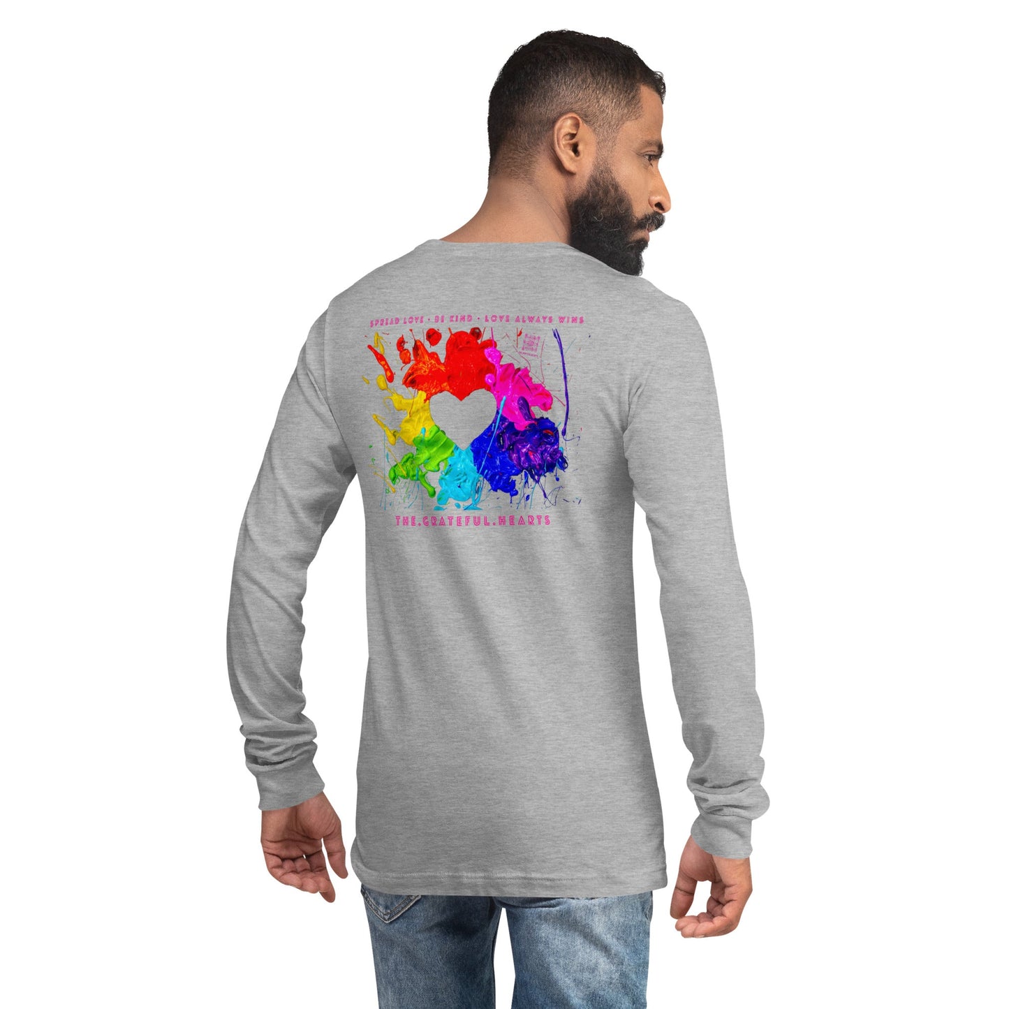 Heart Splash Unisex Long Sleeve Tee - The Grateful Hearts