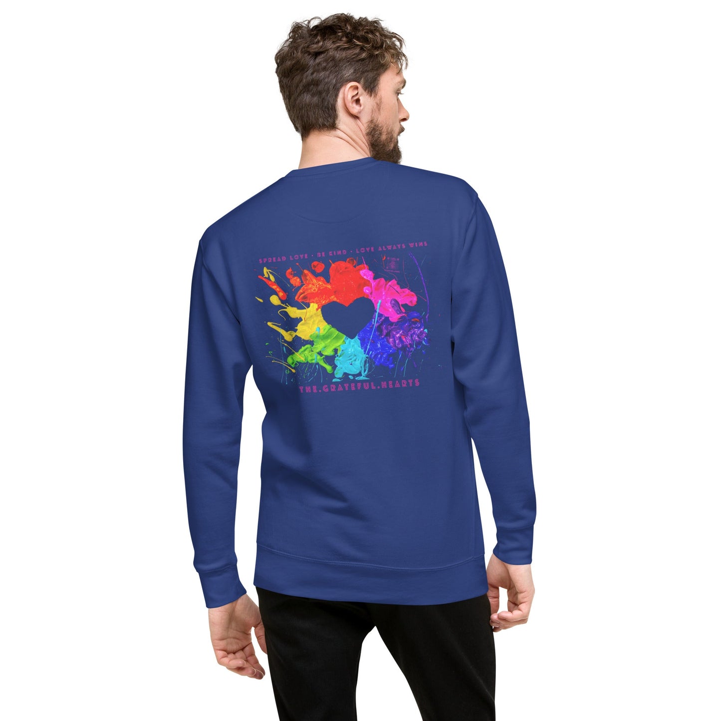 Heart Splash Unisex Premium Sweatshirt - The Grateful Hearts