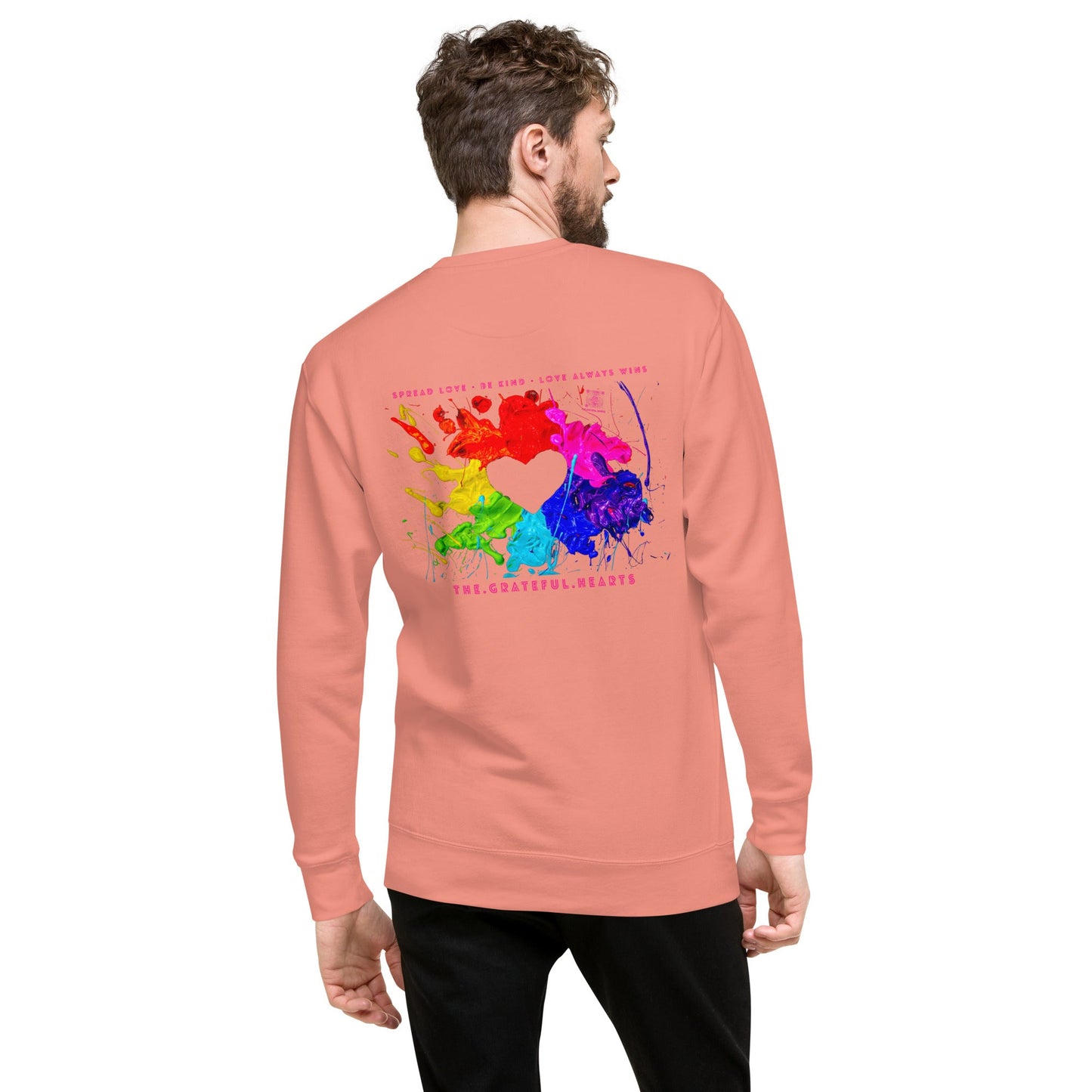 Heart Splash Unisex Premium Sweatshirt - The Grateful Hearts