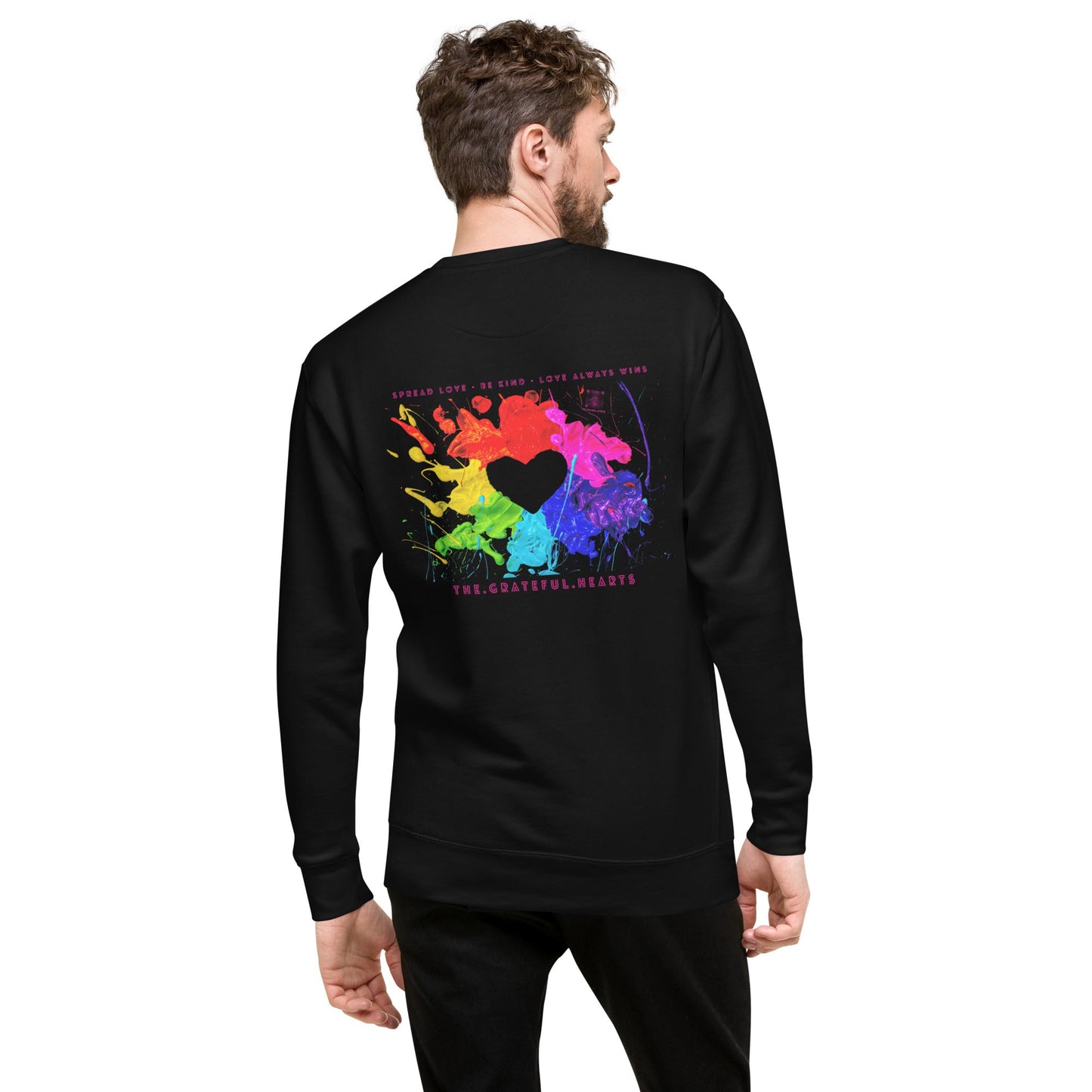 Heart Splash Unisex Premium Sweatshirt - The Grateful Hearts