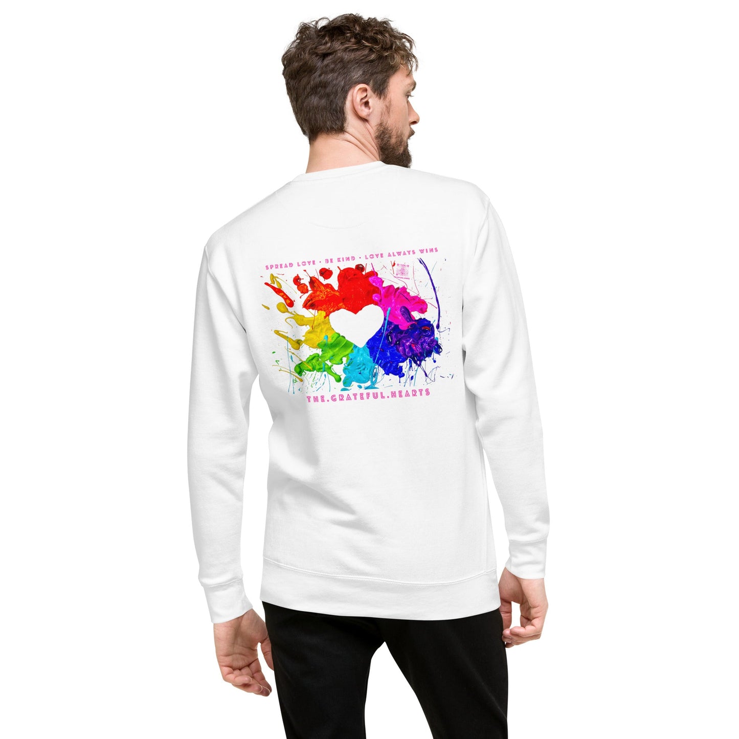 Heart Splash Unisex Premium Sweatshirt - The Grateful Hearts