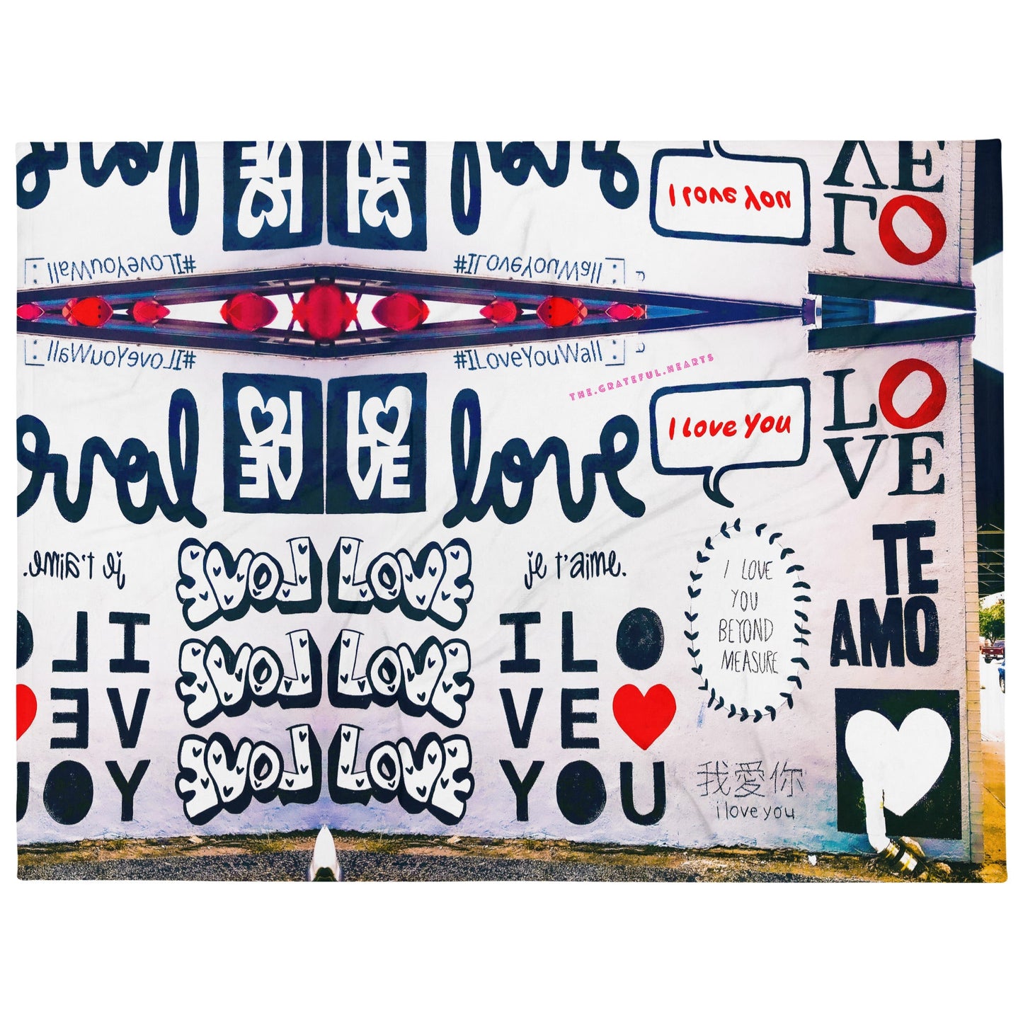 I Love You Wall Throw Blanket - The Grateful Hearts