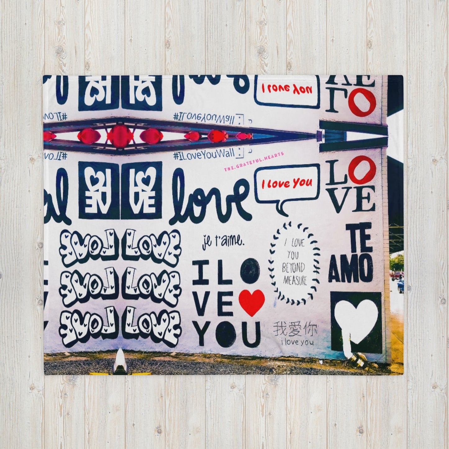 I Love You Wall Throw Blanket - The Grateful Hearts