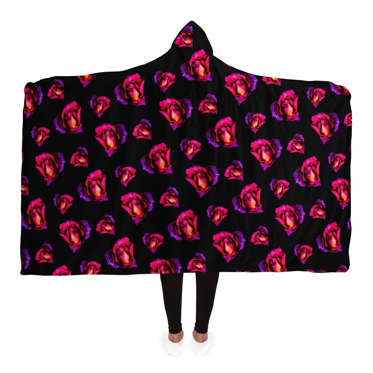 Kiss From A Rose Hooded Blanket (Available in Premium Sherpa & Micro Fleece) - The Grateful Hearts