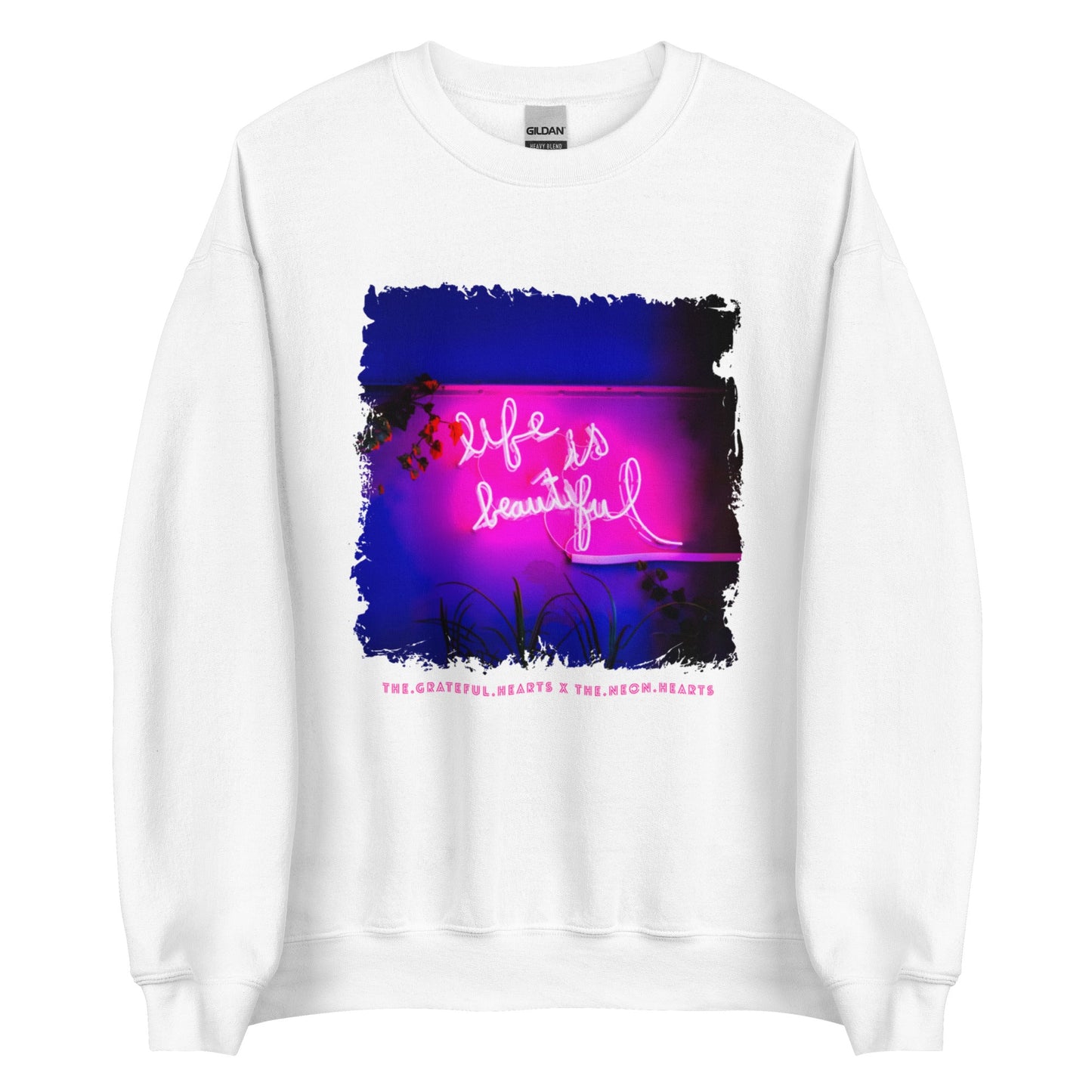 Life is Beautiful 💖 - Unisex Crew Neck Sweatshirt (Available in Various Colors!) - The Grateful Hearts