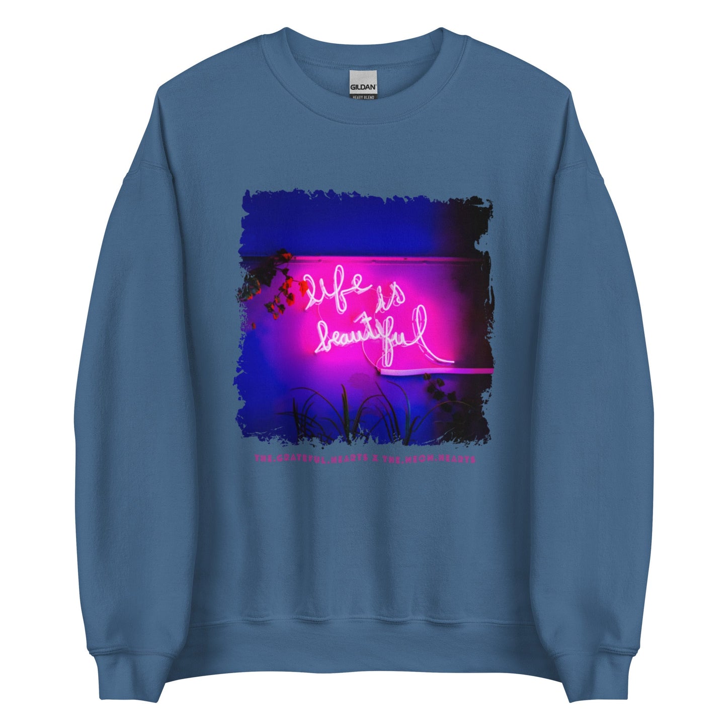 Life is Beautiful 💖 - Unisex Crew Neck Sweatshirt (Available in Various Colors!) - The Grateful Hearts