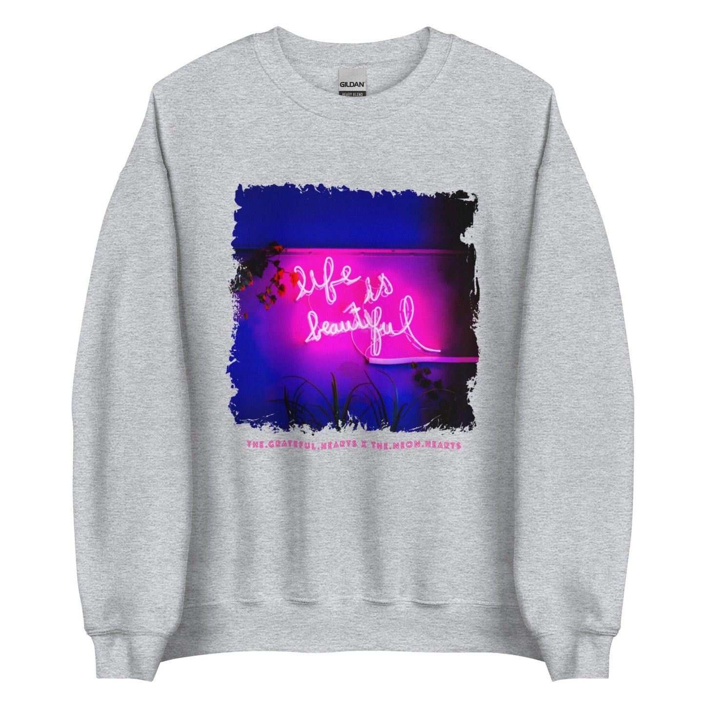 Life is Beautiful 💖 - Unisex Crew Neck Sweatshirt (Available in Various Colors!) - The Grateful Hearts