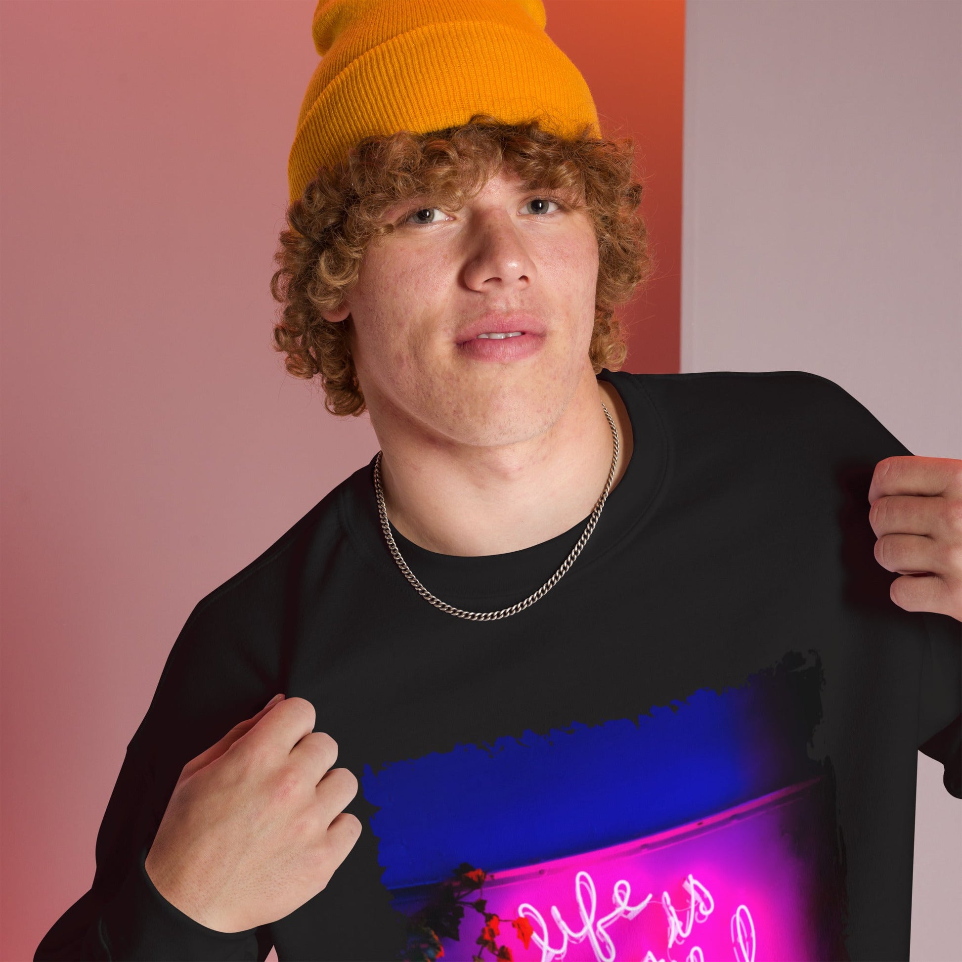 Life is Beautiful 💖 - Unisex Crew Neck Sweatshirt (Available in Various Colors!) - The Grateful Hearts