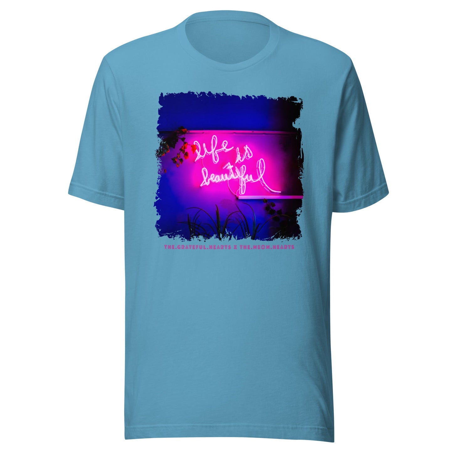 Life is Beautiful ❤️ - Unisex Crew Neck t-shirt (Available in Various Colors 💖💙💜) - The Grateful Hearts