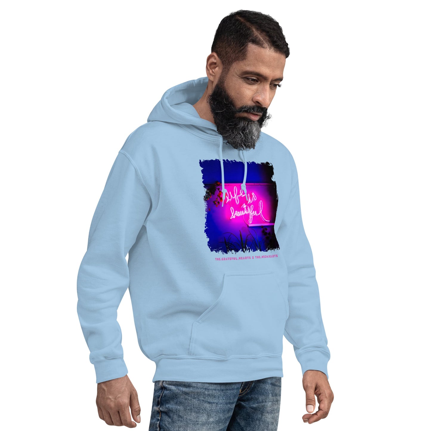 Life is Beautiful 💖 - Unisex Heavy Blend Hoodie (Available in Various Colors ❤️💙💜) - The Grateful Hearts