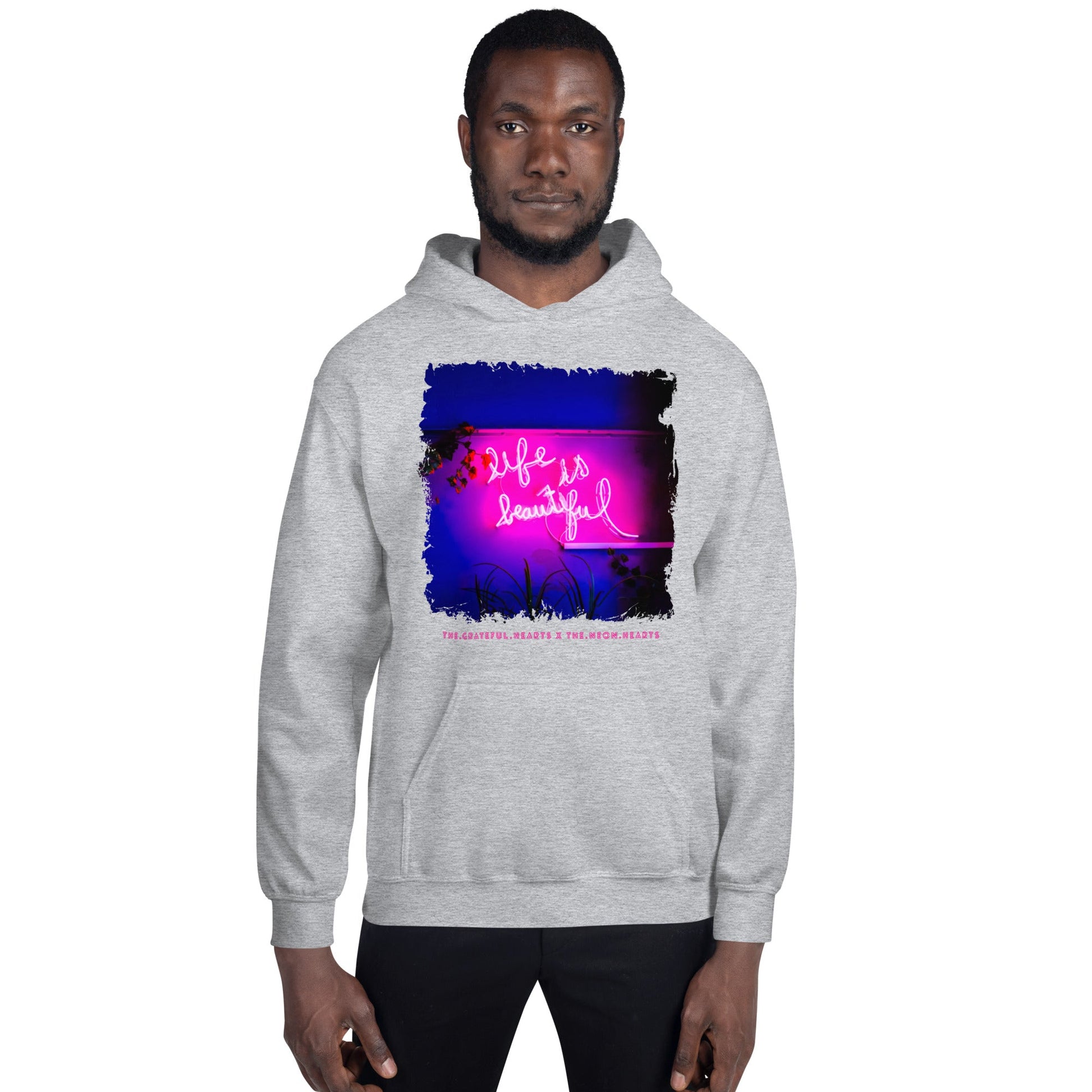 Life is Beautiful 💖 - Unisex Heavy Blend Hoodie (Available in Various Colors ❤️💙💜) - The Grateful Hearts