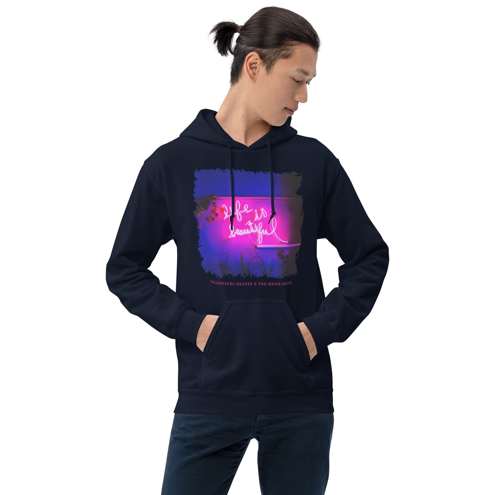 Life is Beautiful 💖 - Unisex Heavy Blend Hoodie (Available in Various Colors ❤️💙💜) - The Grateful Hearts