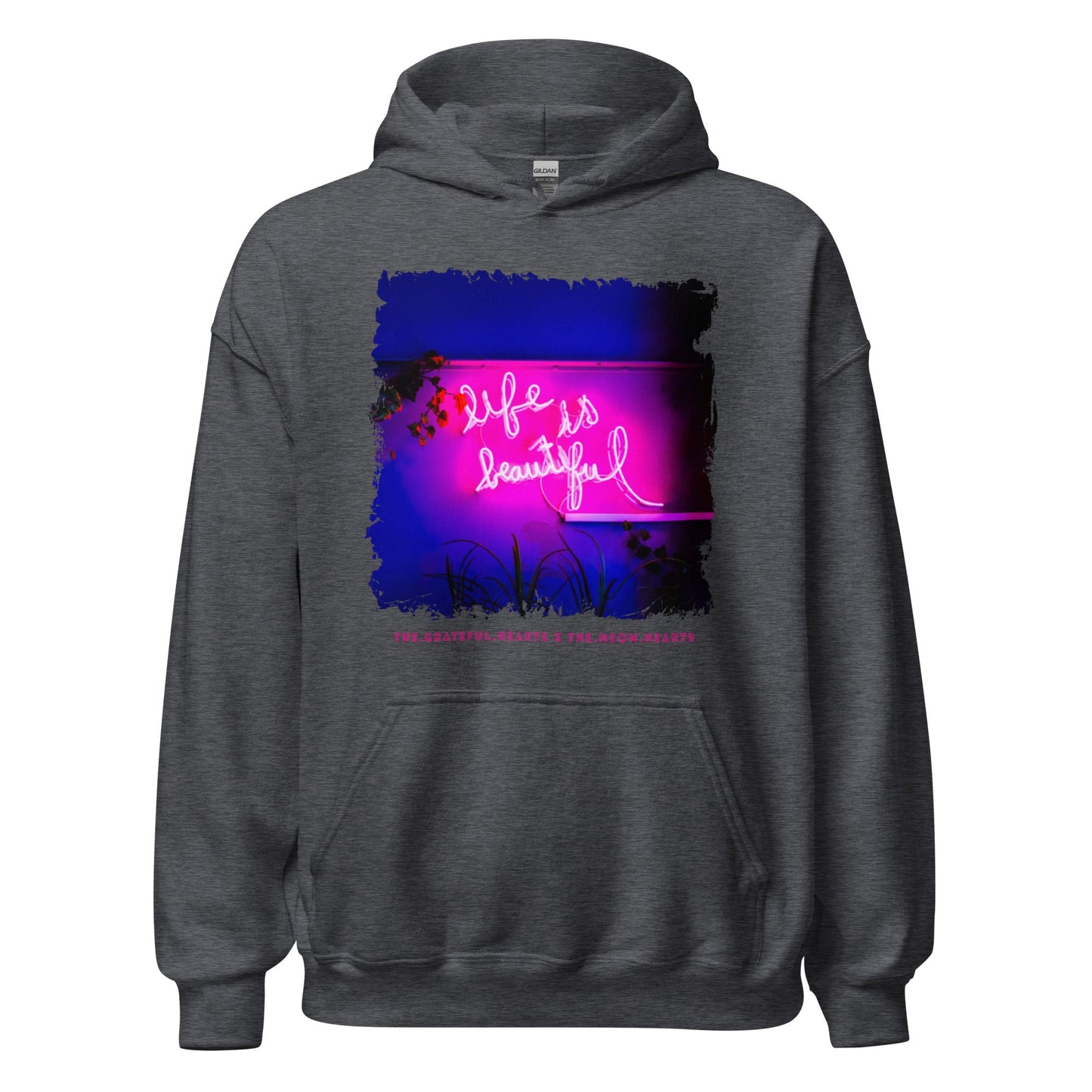 Life is Beautiful 💖 - Unisex Heavy Blend Hoodie (Available in Various Colors ❤️💙💜) - The Grateful Hearts